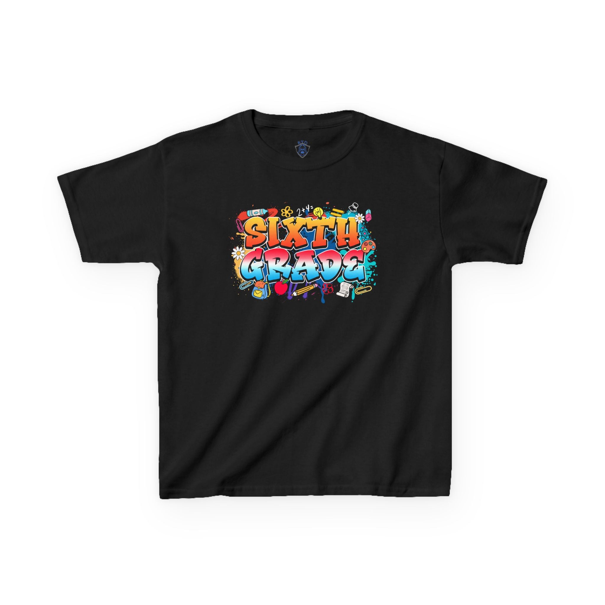 Sixth Grade Kids T‑Shirt — Colorful Graffiti Graduation Tee for Back-to-School & End-of-Year