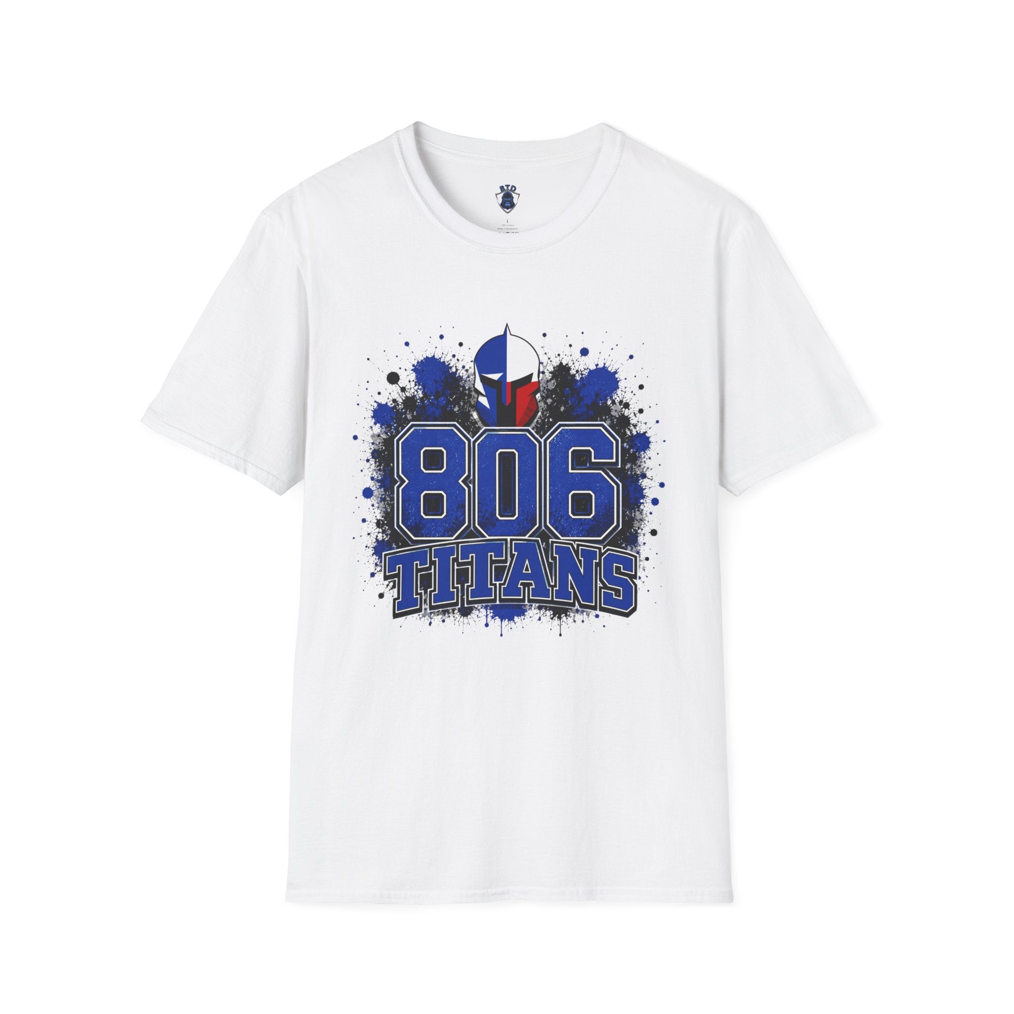 806 Titans T-Shirt — Blue Spartan Helmet Graphic Tee