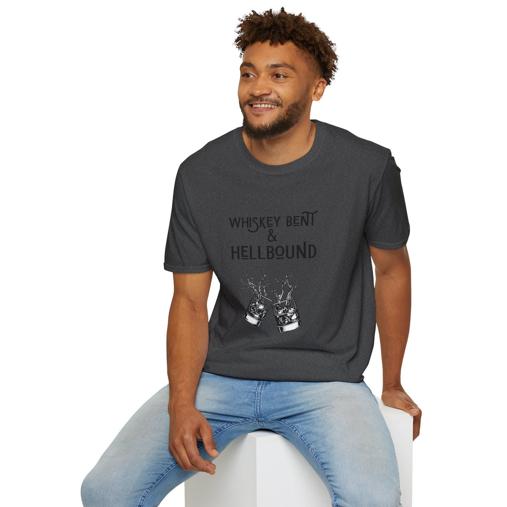 Whiskey Bent & Hellbound T‑Shirt — Vintage Whiskey Fans Rock Tee