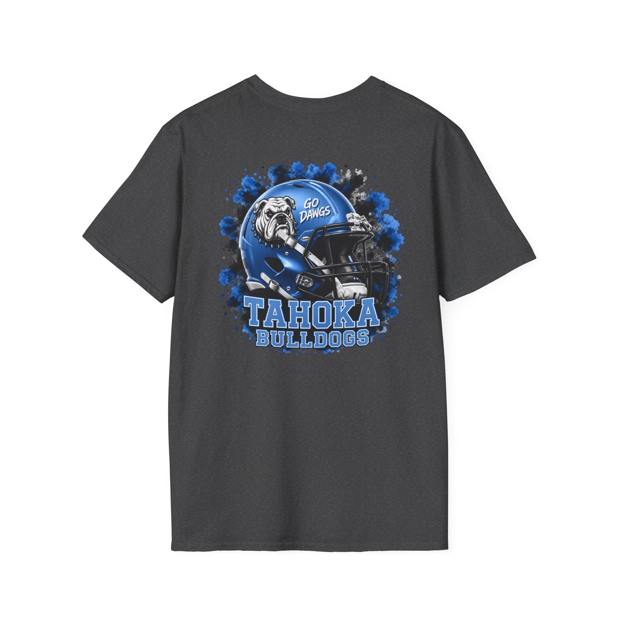 Bulldogs Football T-Shirt — 'Go Dawgs' Helmet Team Tee