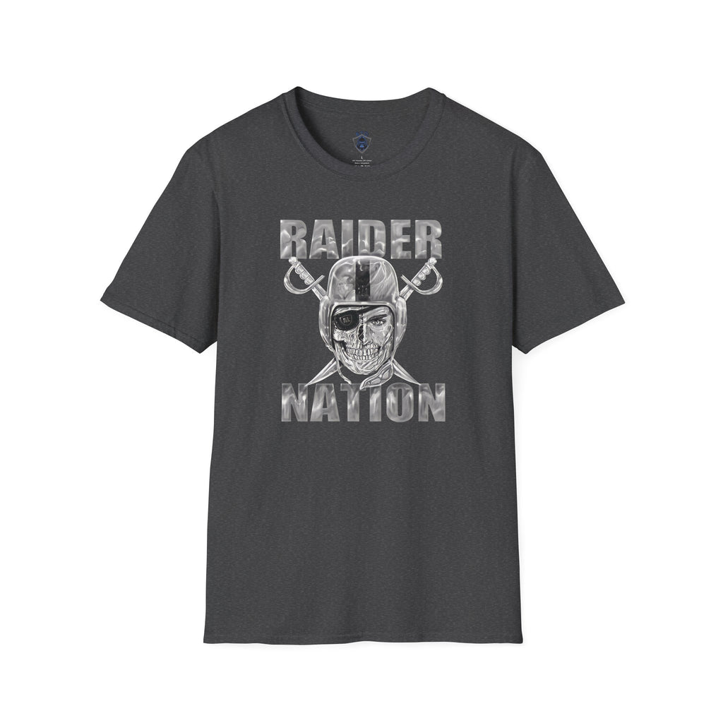 Raider Nation Skull Helmet T-Shirt — Vintage Football Fan Tee