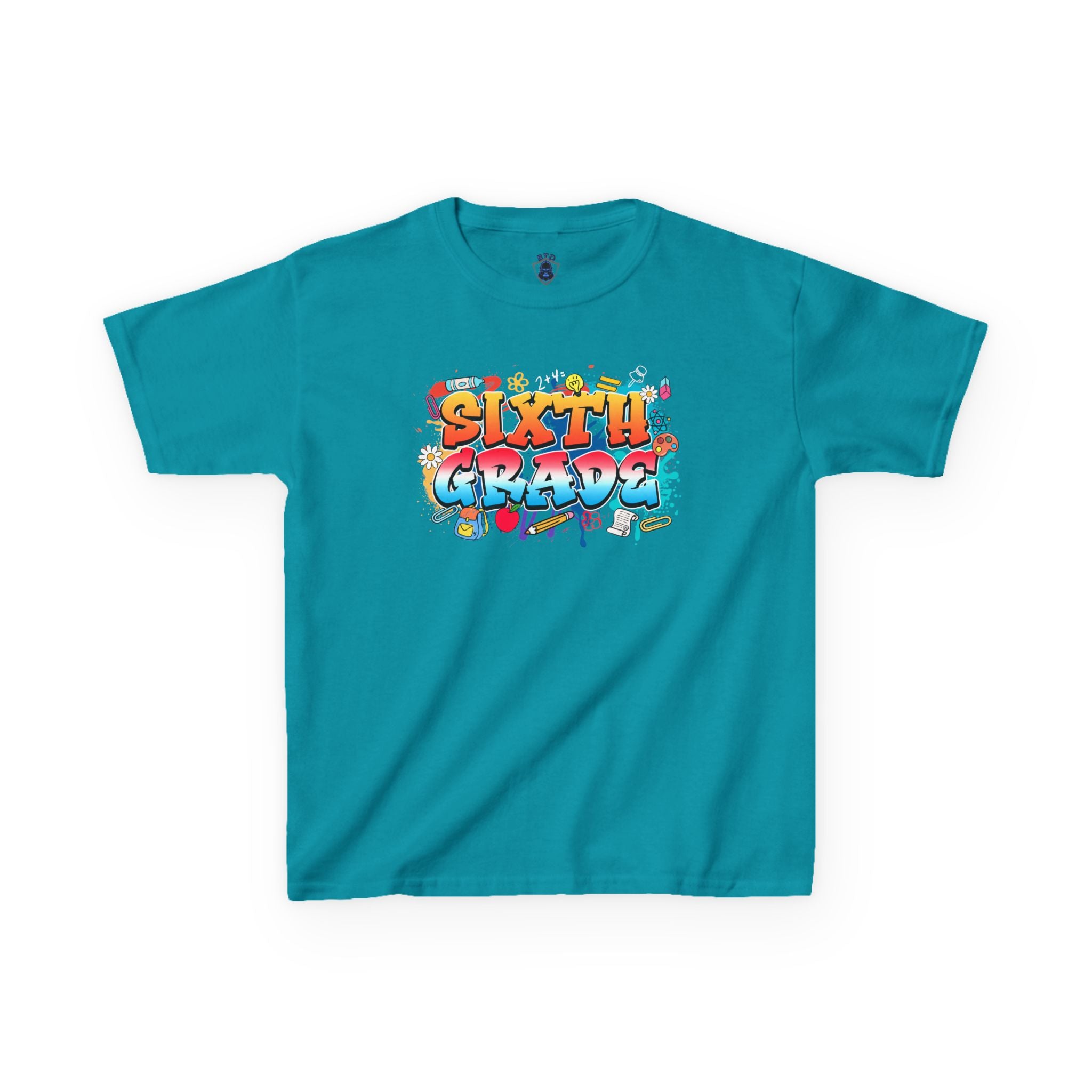 Sixth Grade Kids T‑Shirt — Colorful Graffiti Graduation Tee for Back-to-School & End-of-Year