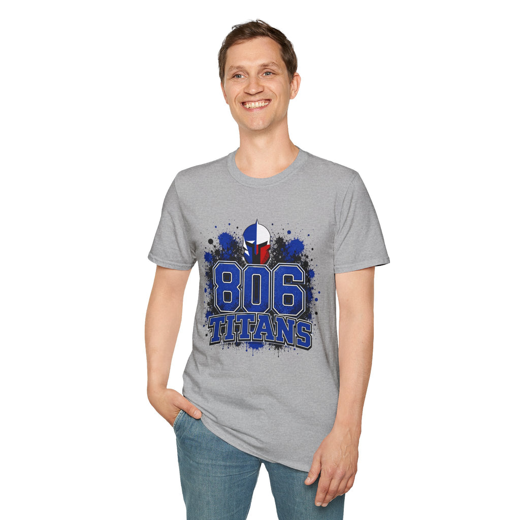 806 Titans T-Shirt — Blue Spartan Helmet Graphic Tee