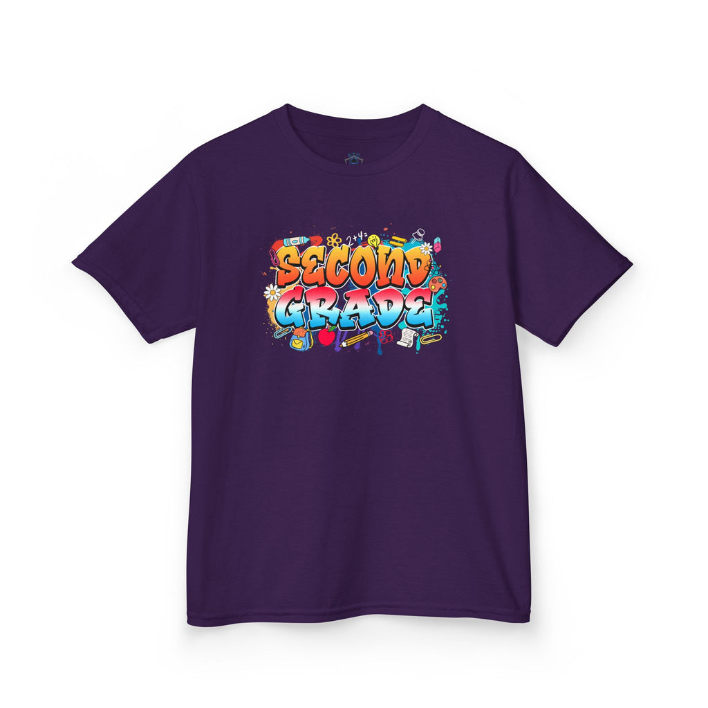 Second Grade Kids T‑Shirt - Colorful Graffiti School Shirt for Back to School