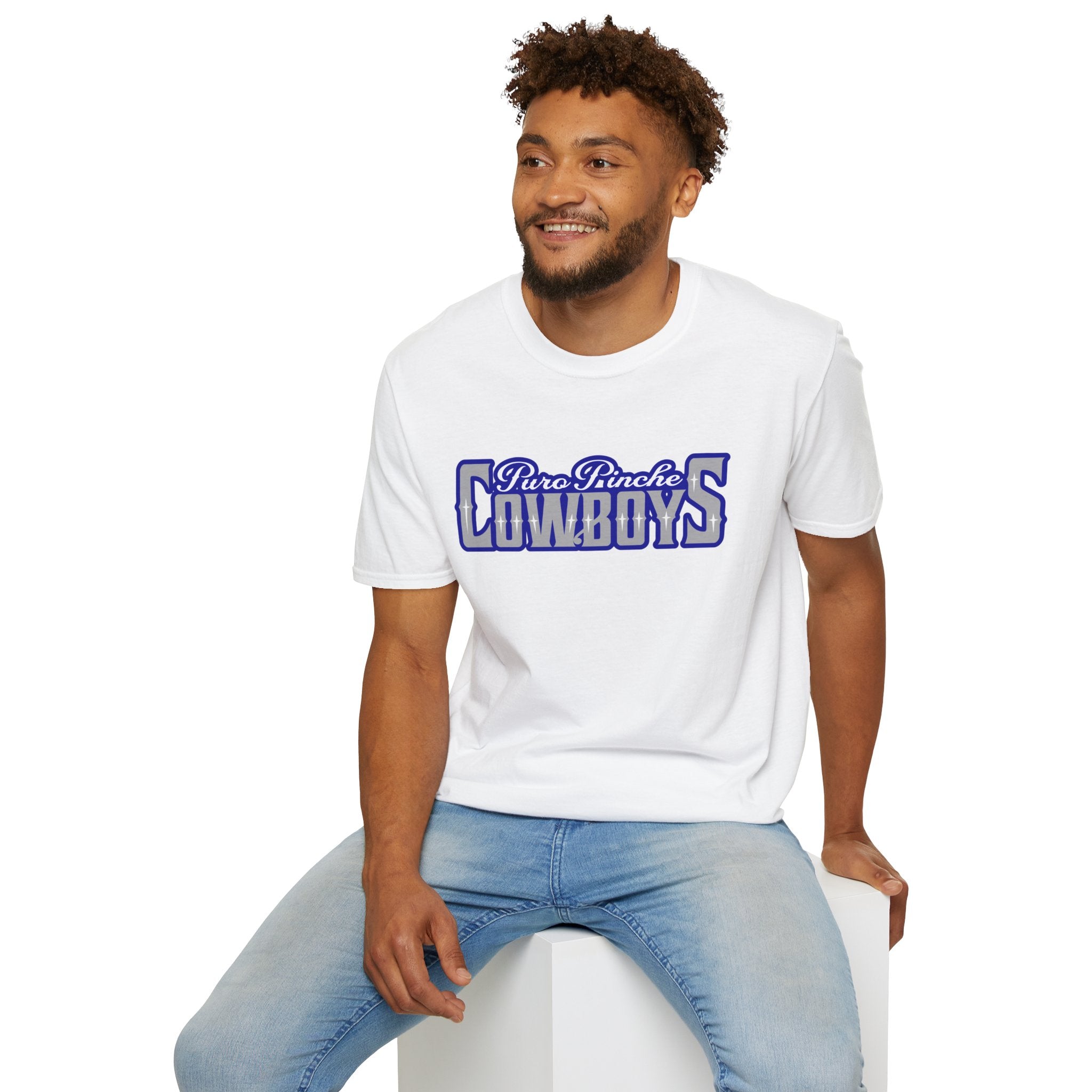 Cowboys T-Shirt — "Puro Pinche Cowboys" Retro Sports Graphic Tee