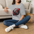 Texas Tech Football Tee — Red & Black Splash Football Design