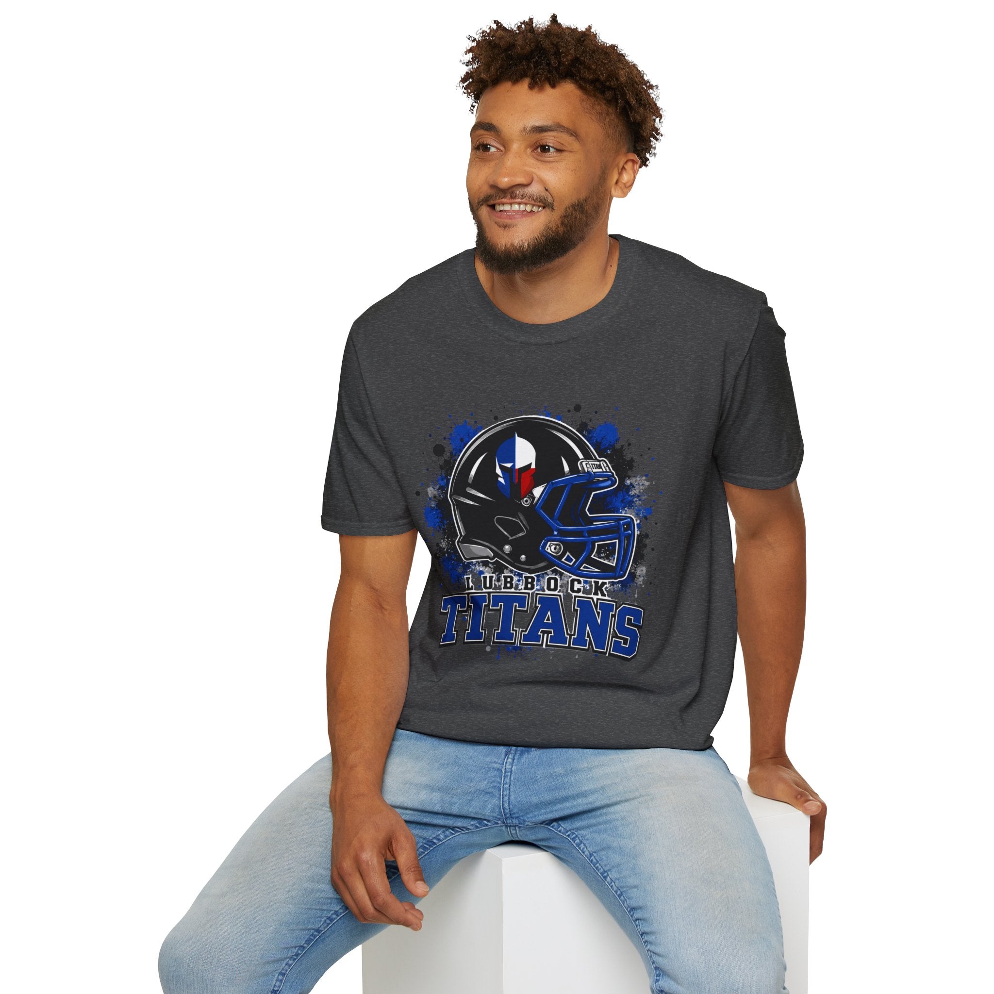 Titans Football T-Shirt — Lubbock Titans Helmet Graphic