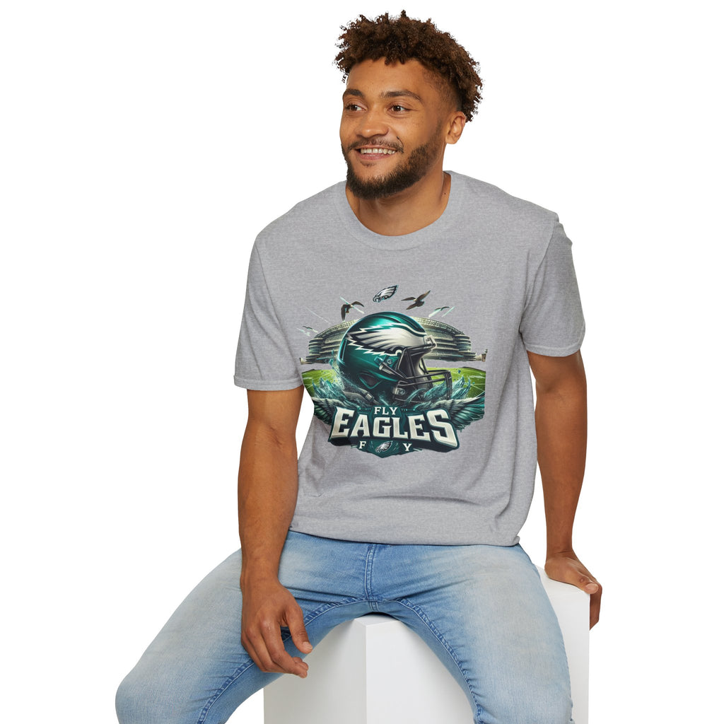 Eagles Football Helmet T‑Shirt — Fly Eagles Pride Game Day Tee