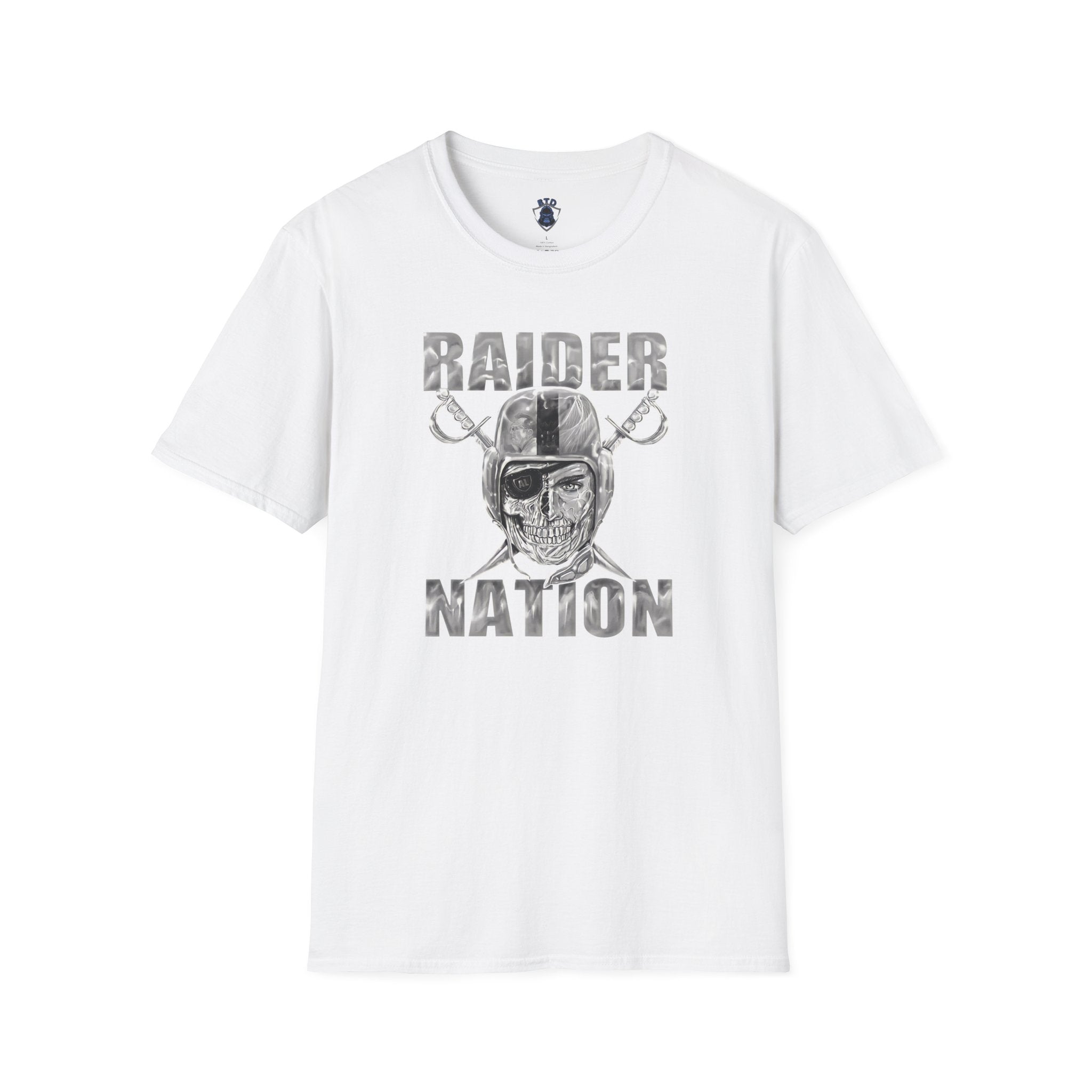 Raider Nation Skull Helmet T-Shirt — Vintage Football Fan Tee