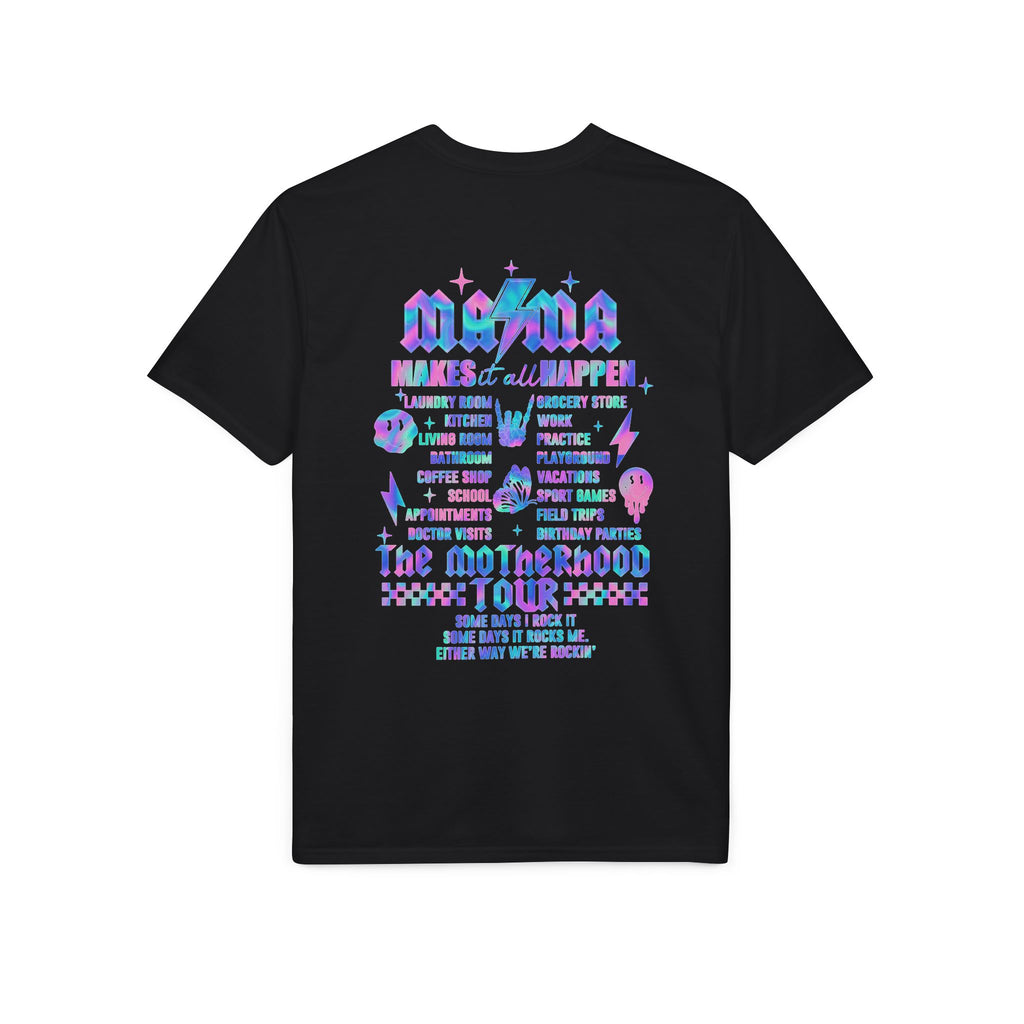 MAMA Performance T‑Shirt — Retro Holographic Graphic Tee (Motivational Lyrics Design)