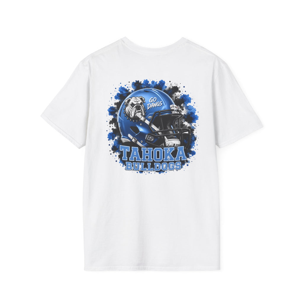 Bulldogs Football T-Shirt — 'Go Dawgs' Helmet Team Tee
