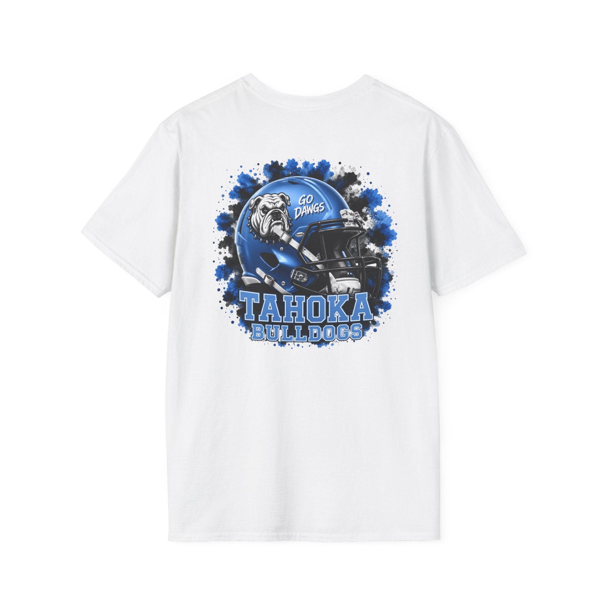 Bulldogs Football T-Shirt — 'Go Dawgs' Helmet Team Tee