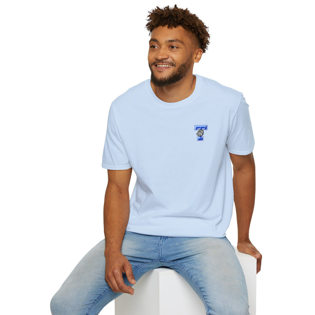 Bulldogs Football T-Shirt — 'Go Dawgs' Helmet Team Tee