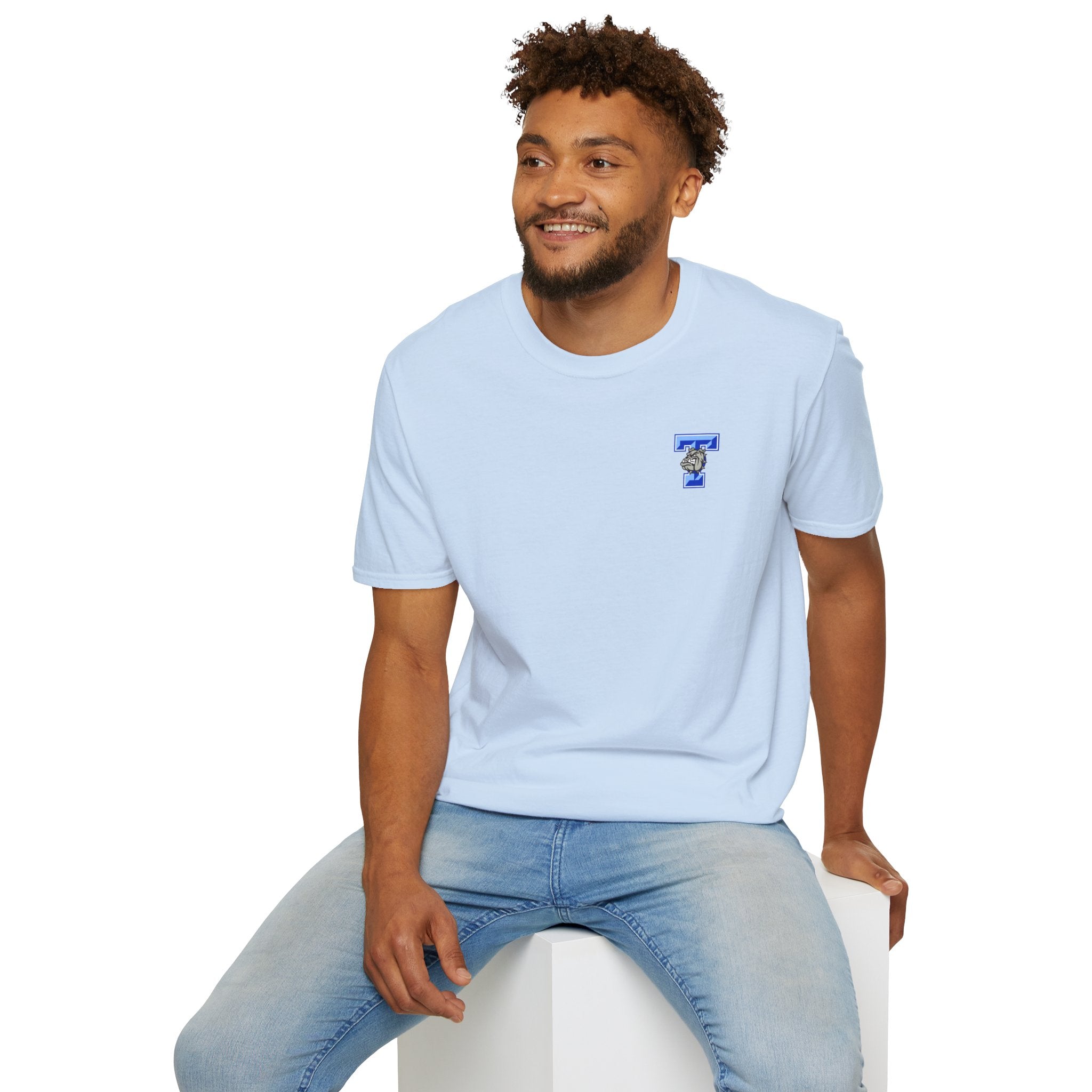Bulldogs Football T-Shirt — 'Go Dawgs' Helmet Team Tee