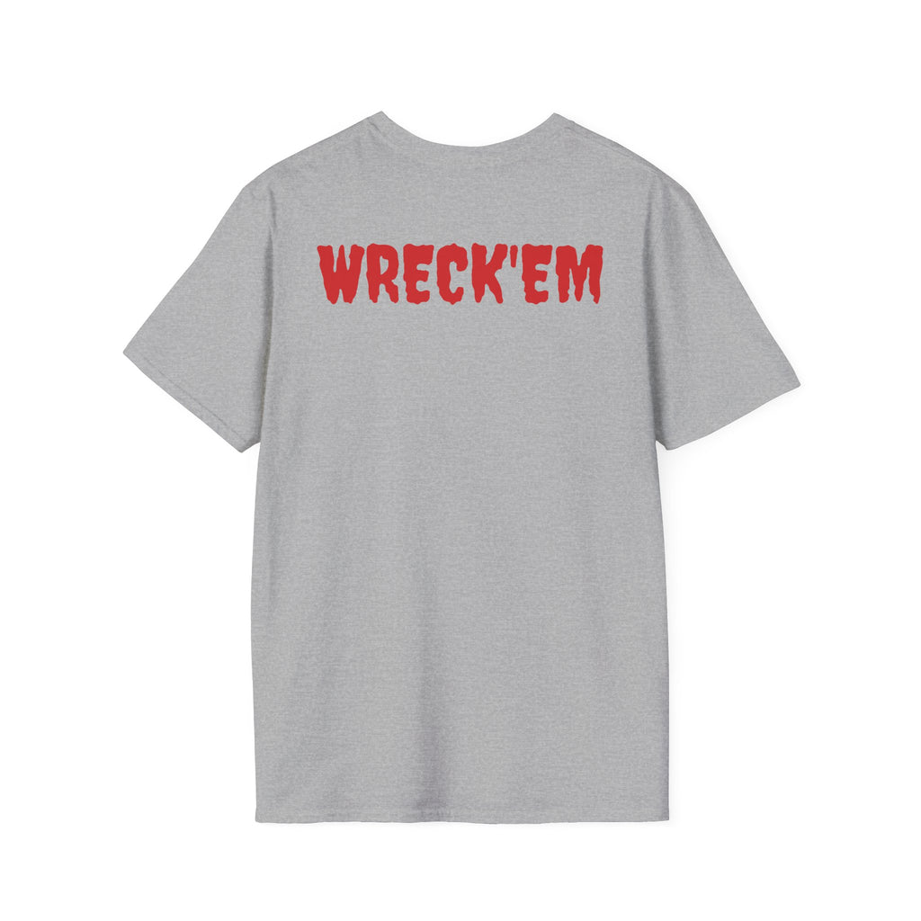 Texas Tech Football Tee — Red & Black Splash Football Design