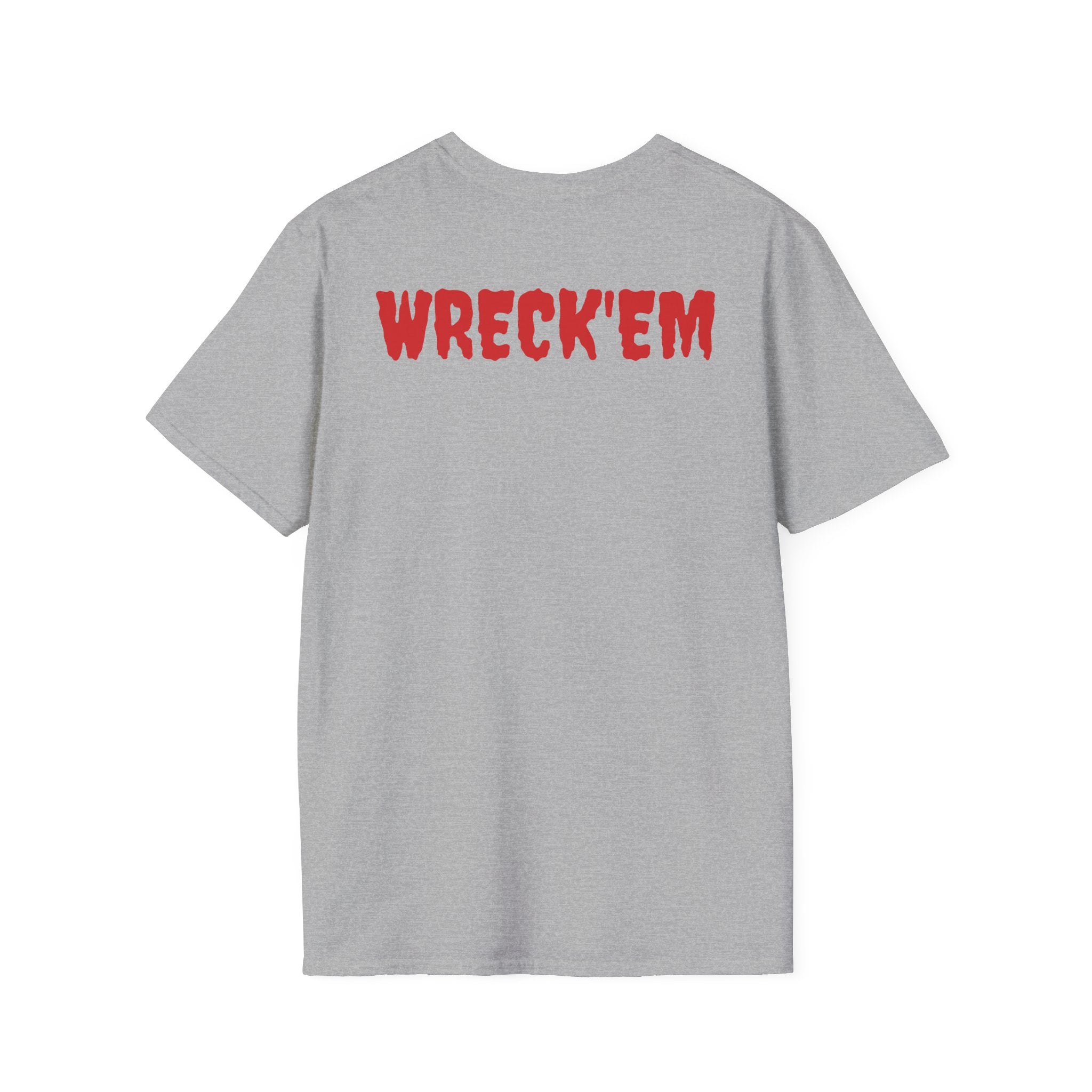 Texas Tech Football Tee — Red & Black Splash Football Design