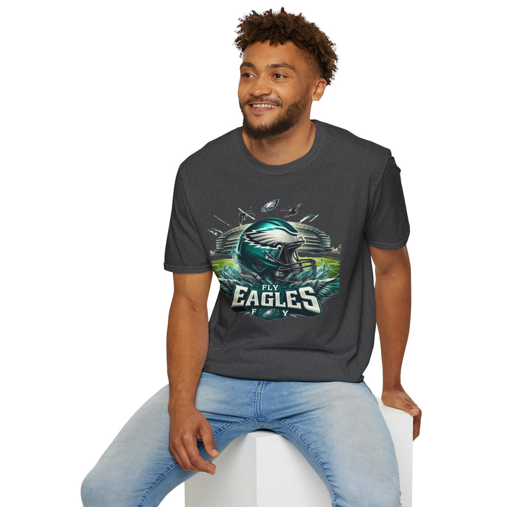 Eagles Football Helmet T‑Shirt — Fly Eagles Pride Game Day Tee