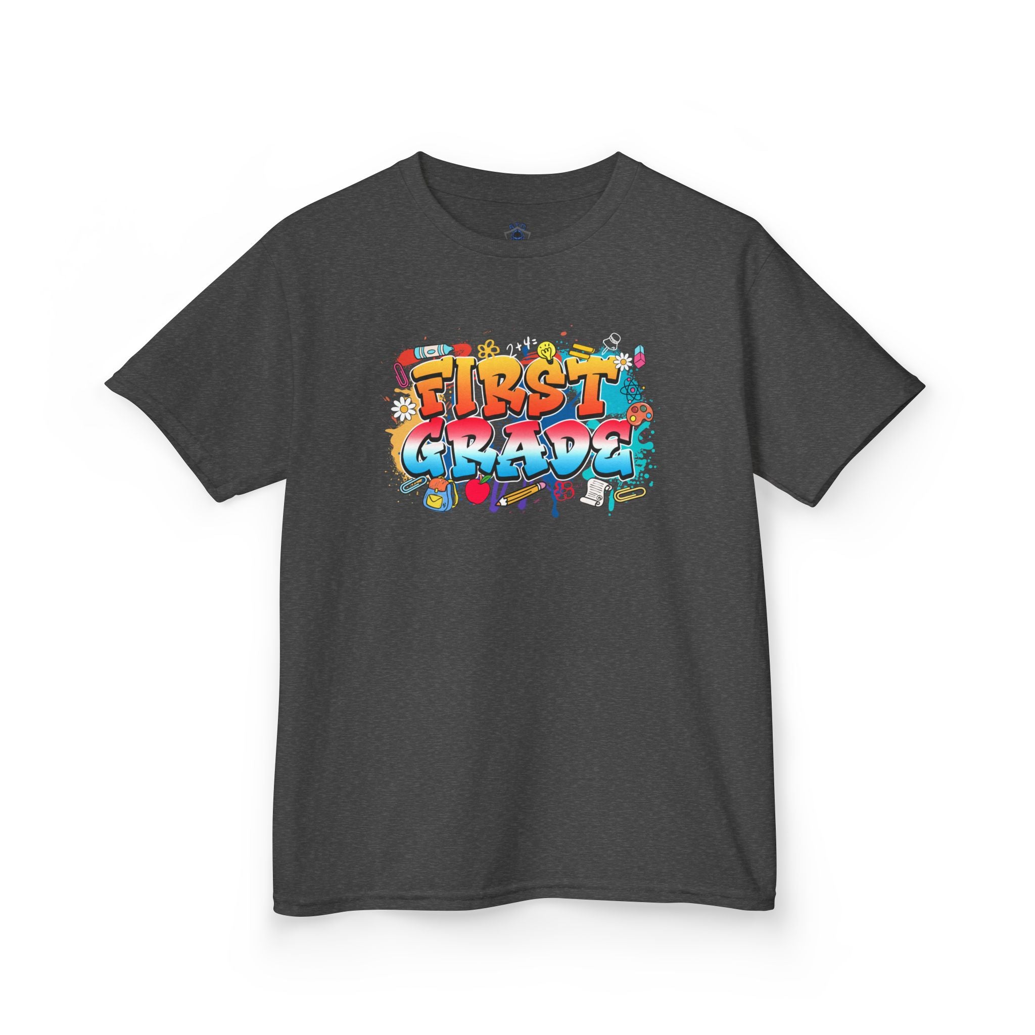 First Grade Kids T-Shirt – Colorful Graffiti Back-to-School Tee