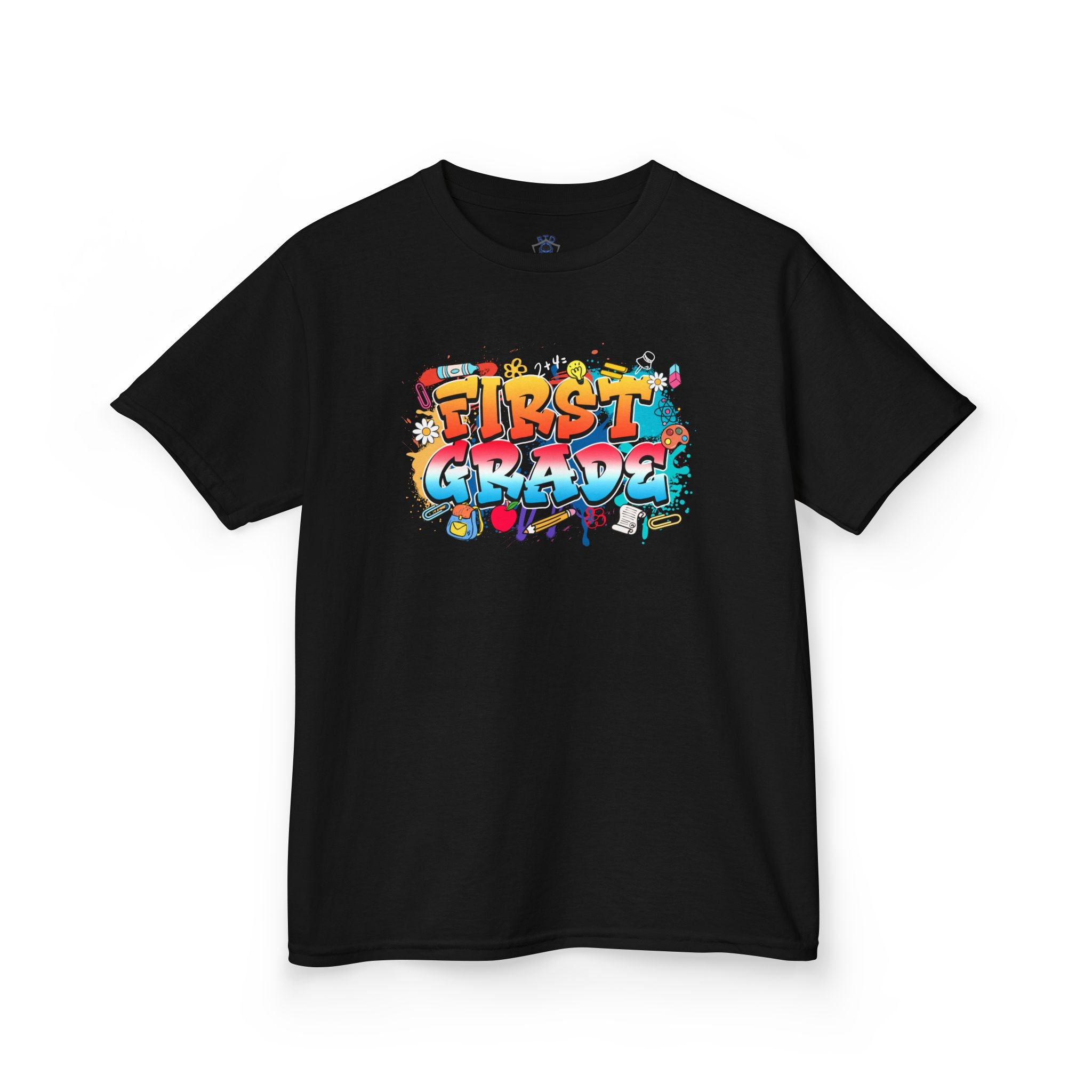 First Grade Kids T-Shirt – Colorful Graffiti Back-to-School Tee