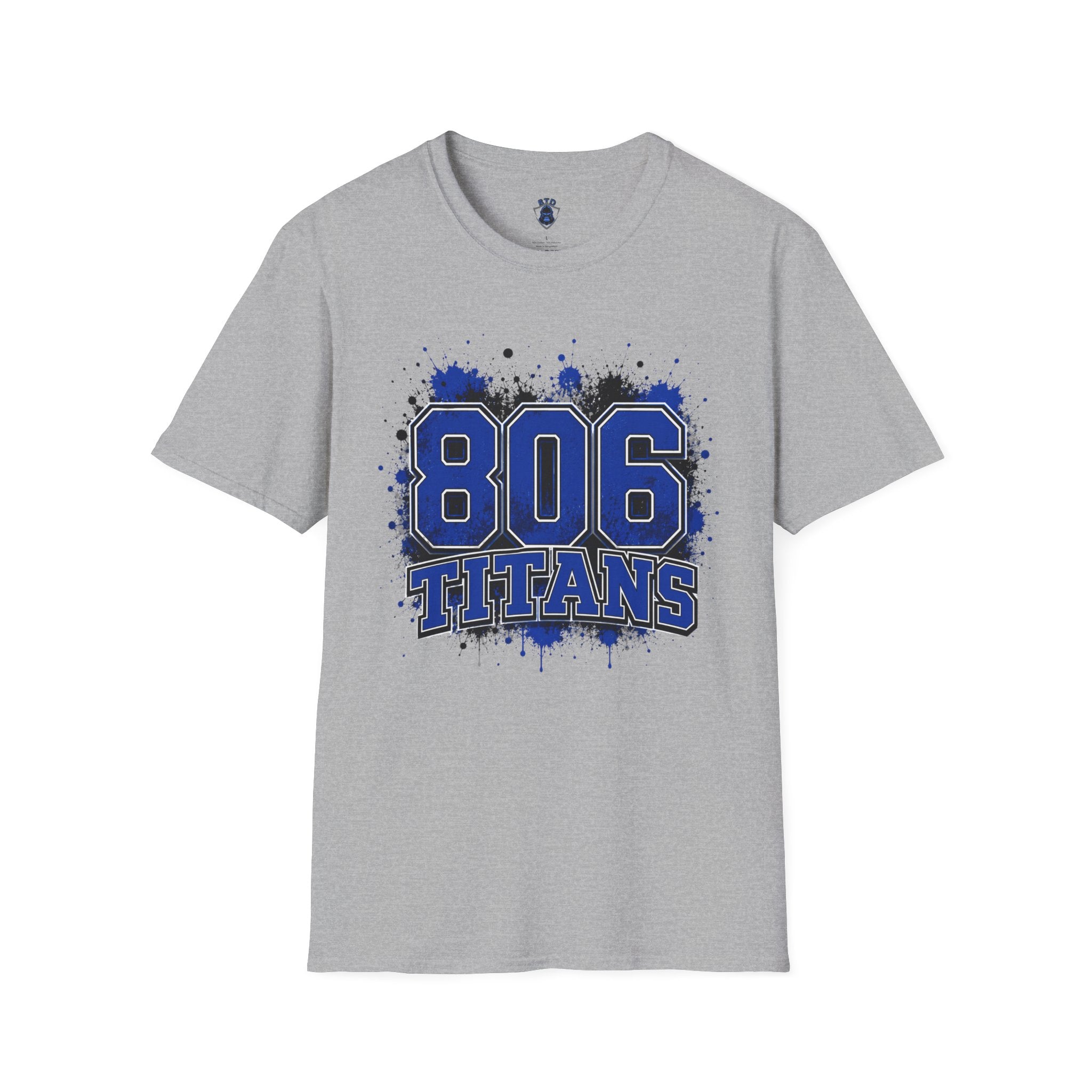806 Titans Graphic T-Shirt — Blue Splatter Team Tee