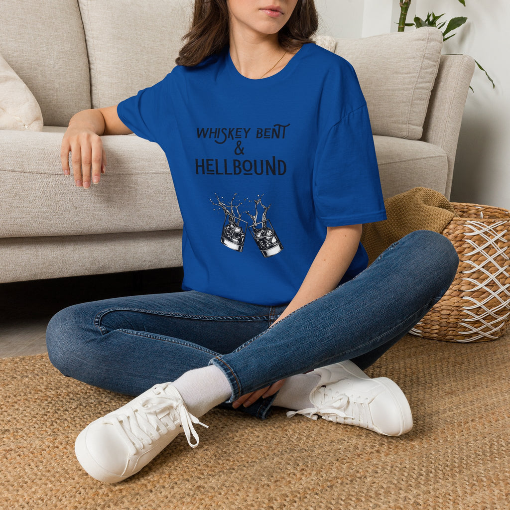 Whiskey Bent & Hellbound T‑Shirt — Vintage Whiskey Fans Rock Tee
