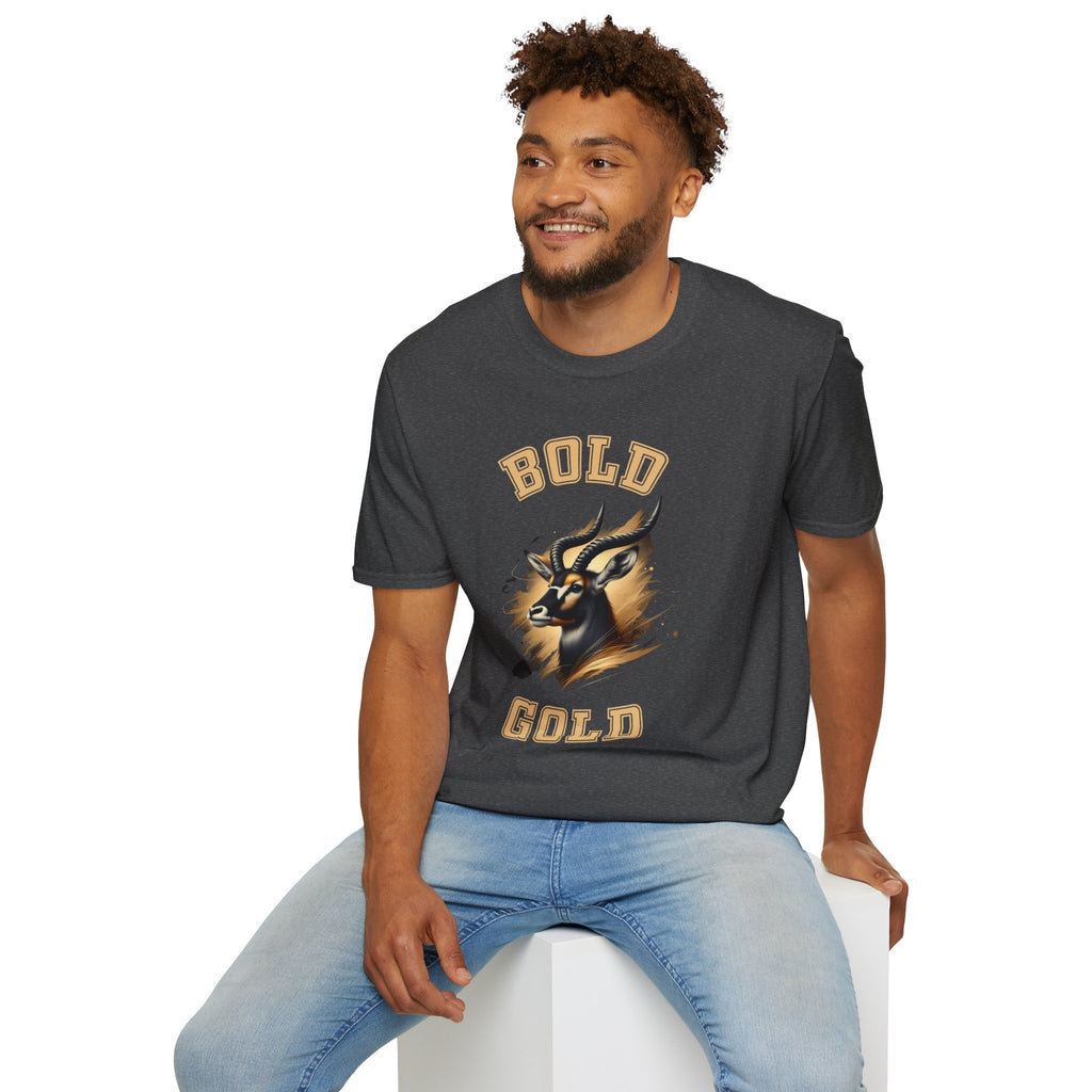 Post / Bold Gold Goat T-Shirt — Vintage Mascot Graphic