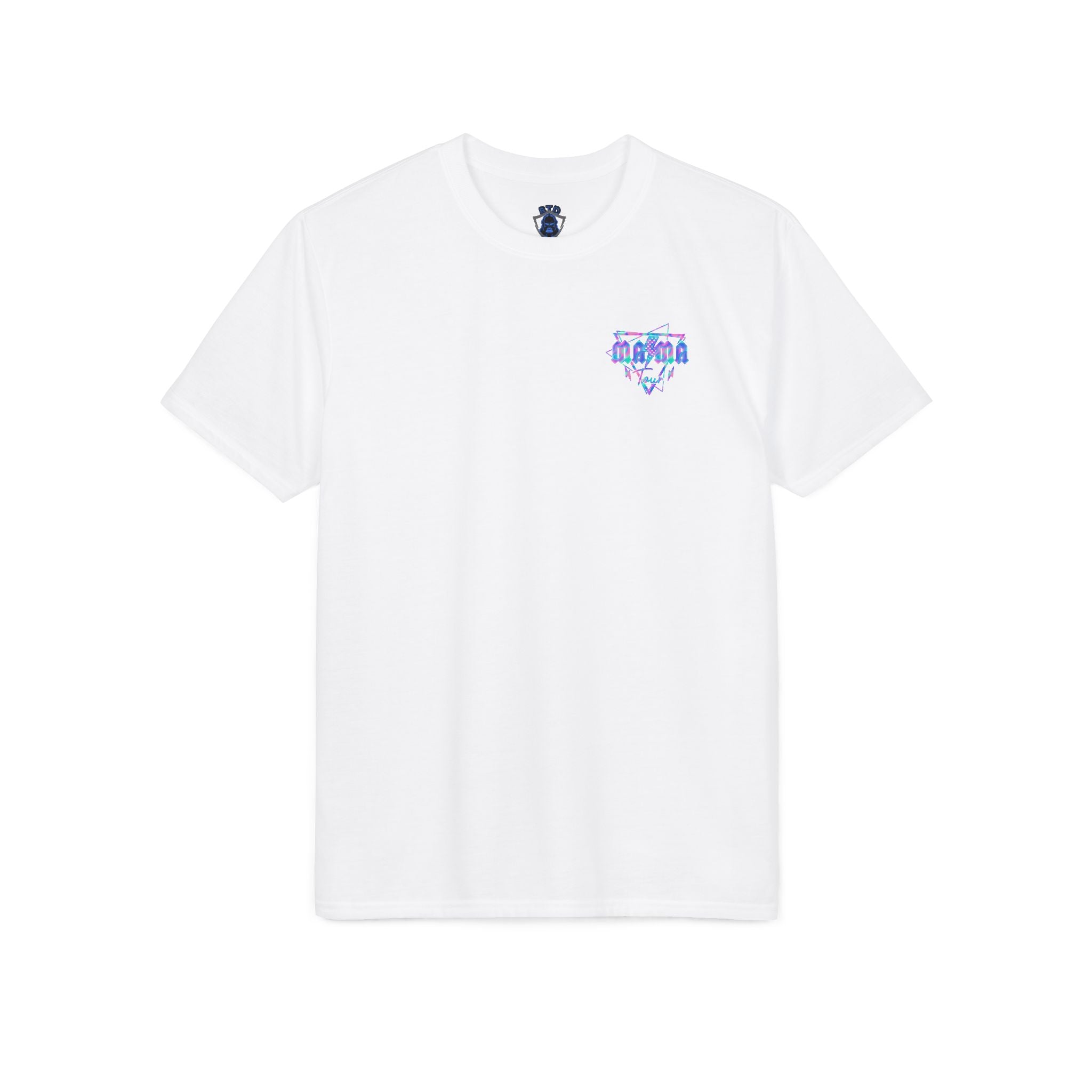 MAMA Performance T‑Shirt — Retro Holographic Graphic Tee (Motivational Lyrics Design)