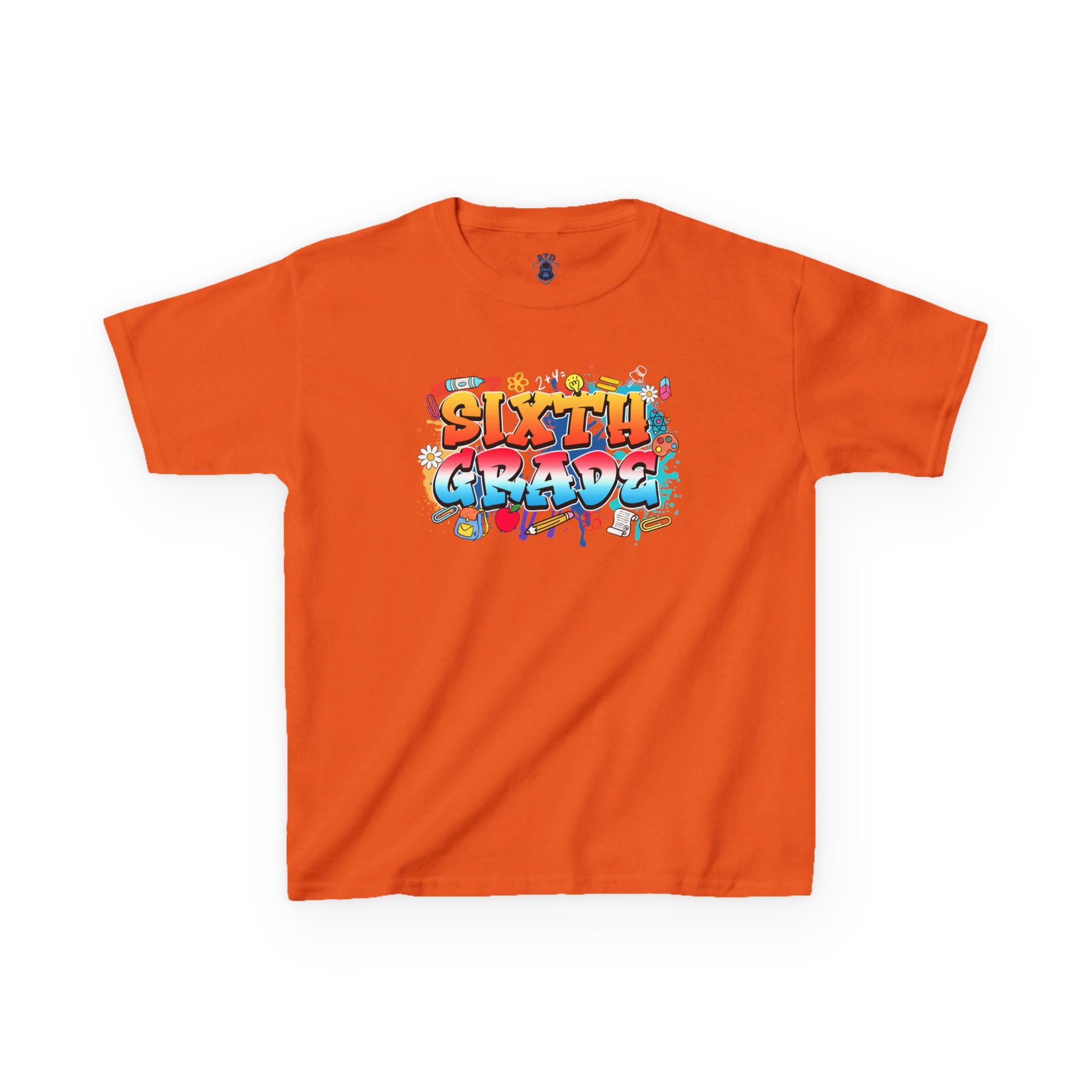 Sixth Grade Kids T‑Shirt — Colorful Graffiti Graduation Tee for Back-to-School & End-of-Year