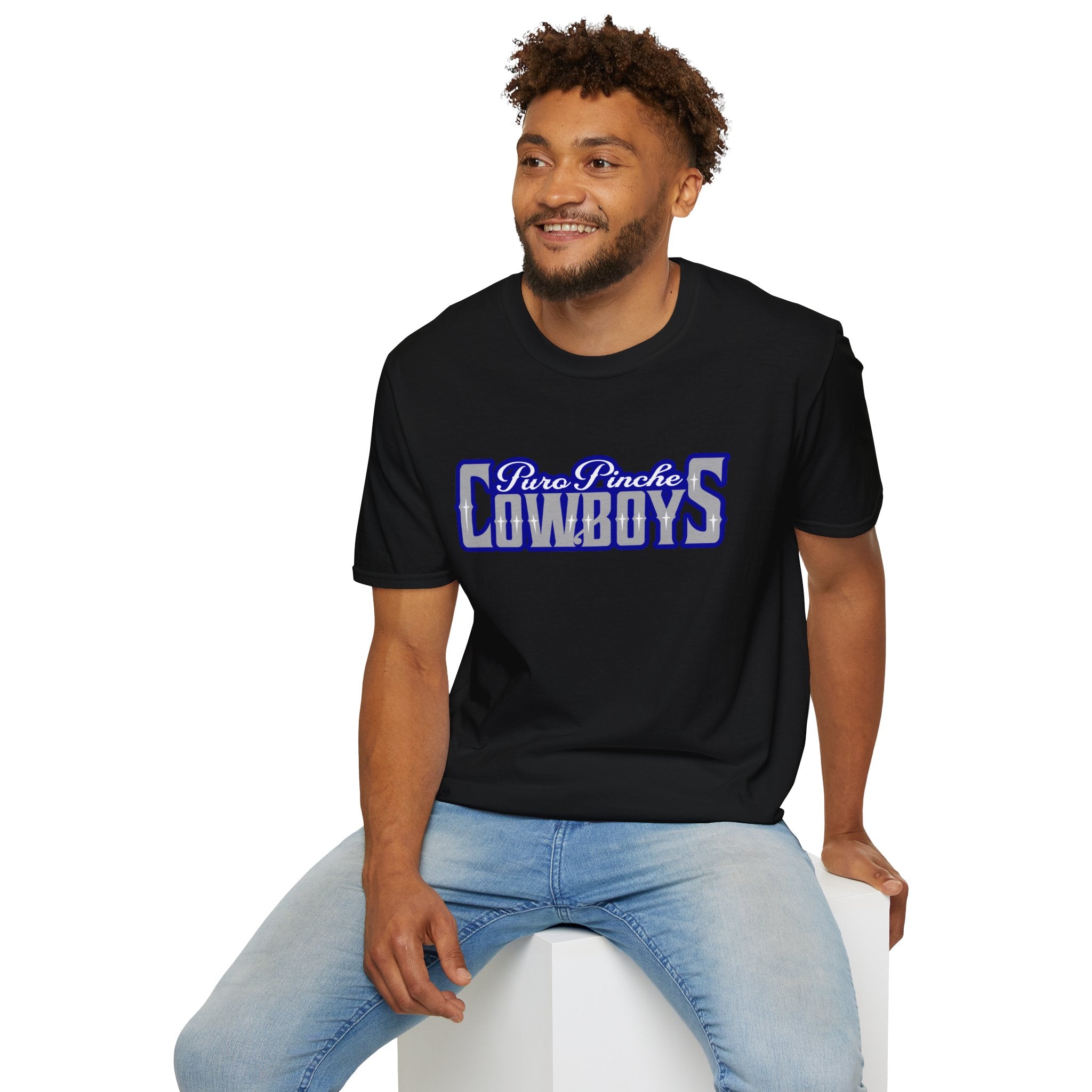 Cowboys T-Shirt — "Puro Pinche Cowboys" Retro Sports Graphic Tee