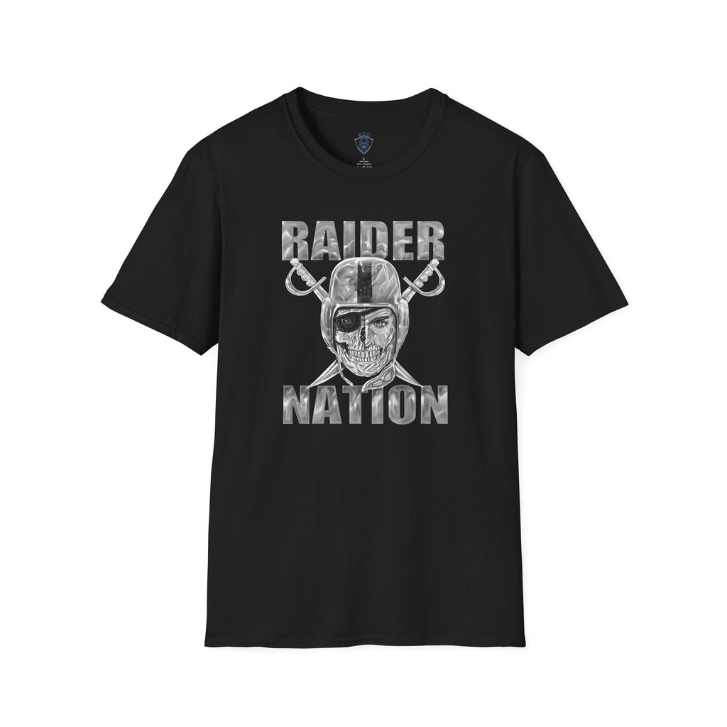 Raider Nation Skull Helmet T-Shirt — Vintage Football Fan Tee
