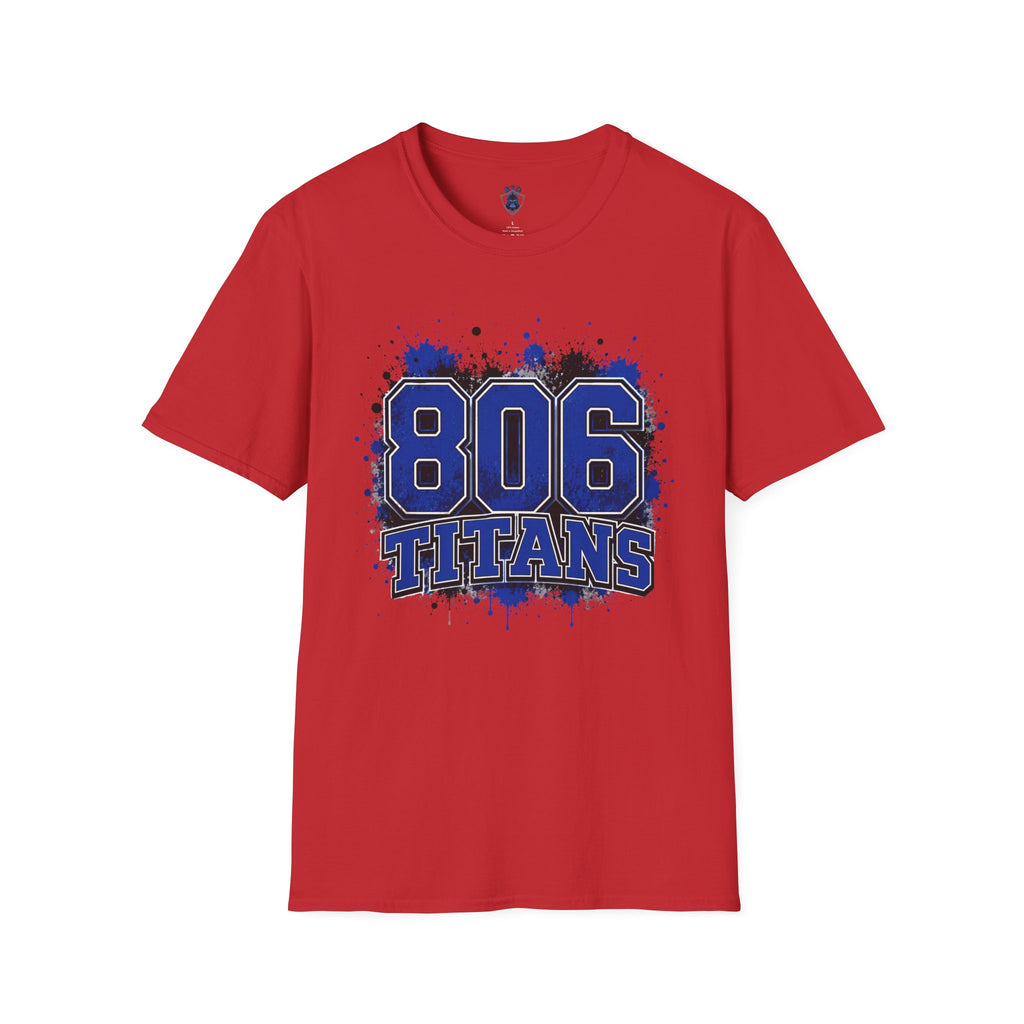 806 Titans Graphic T-Shirt — Blue Splatter Team Tee