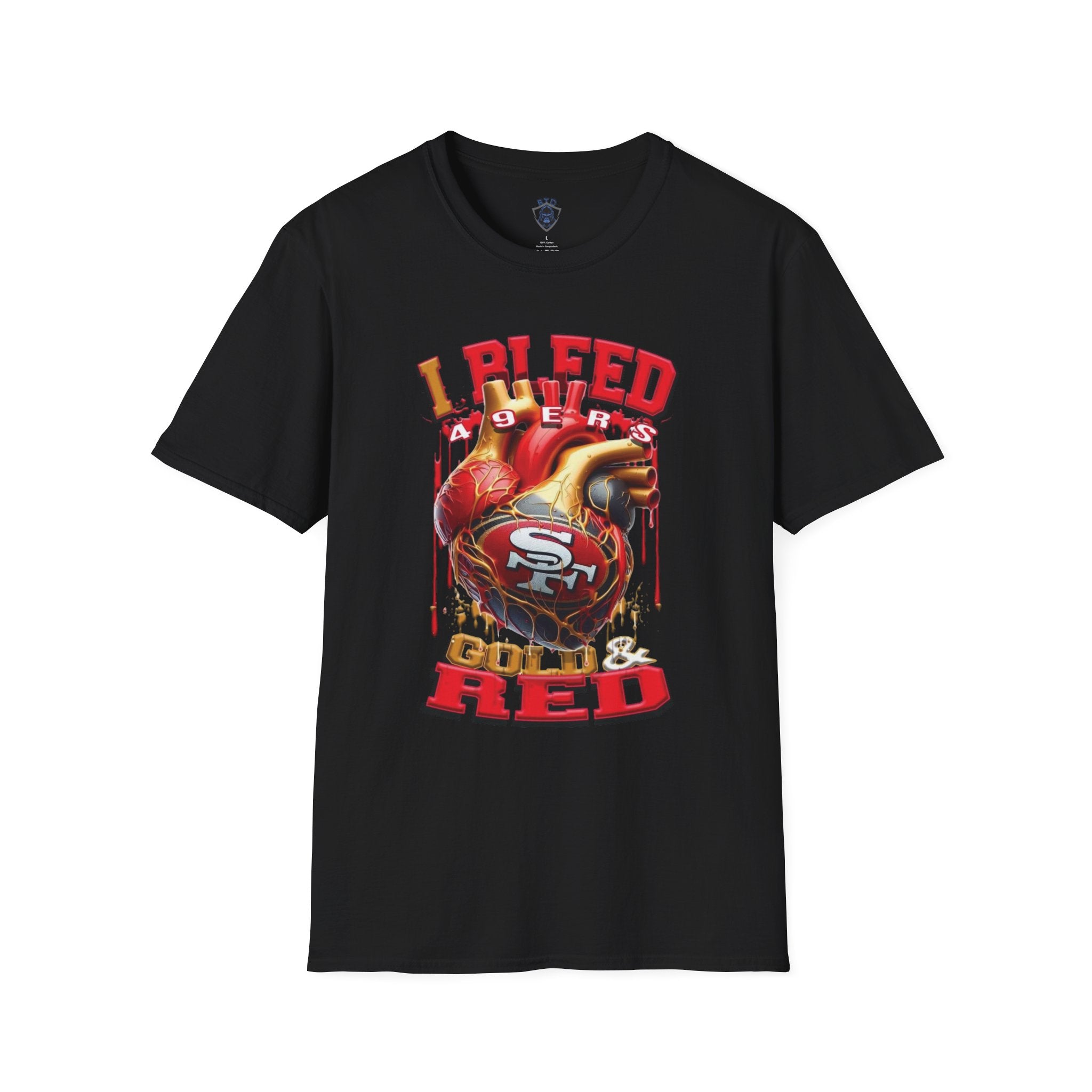 T-Shirt — "I Bleed 49ers Red" Graphic Football Fan Tee