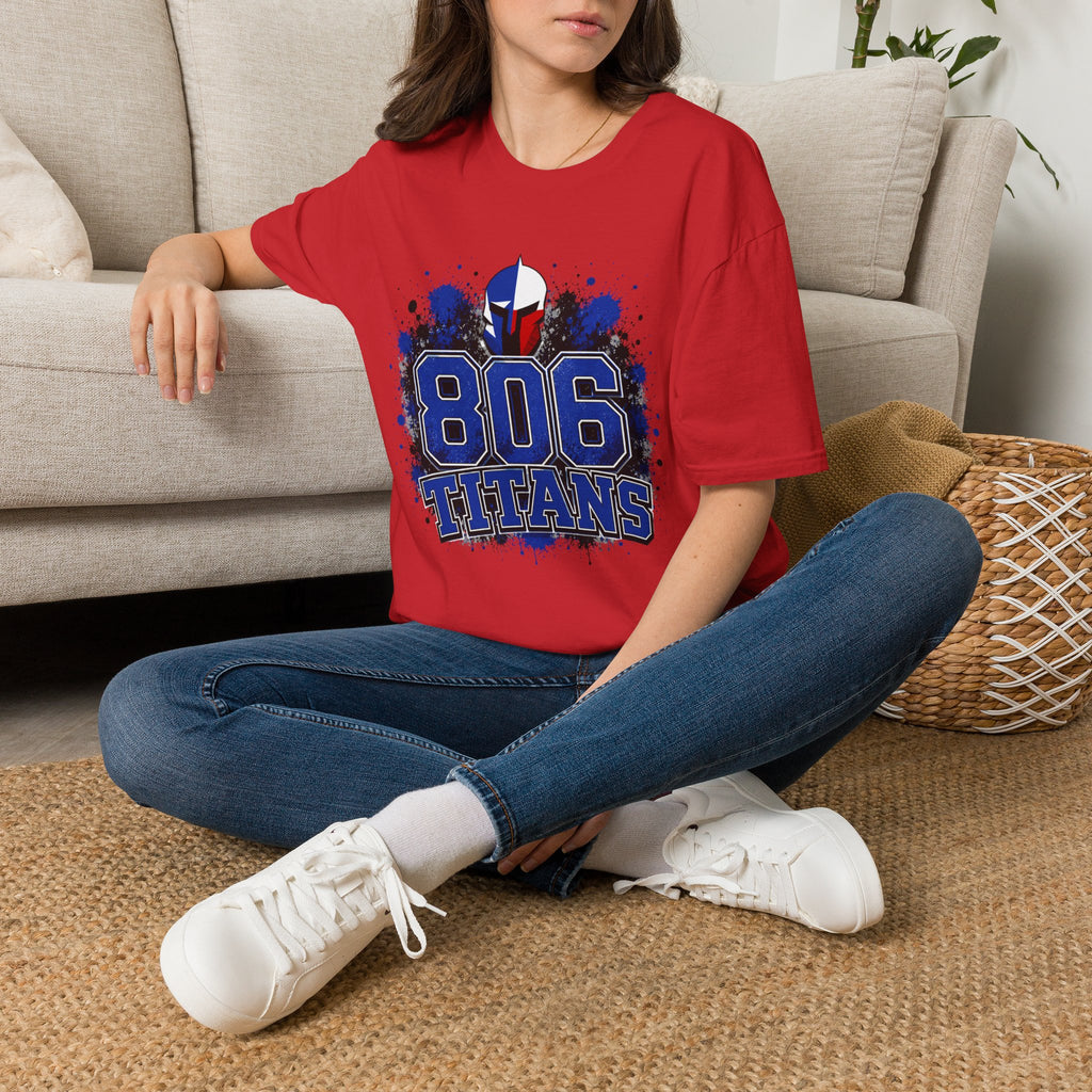 806 Titans T-Shirt — Blue Spartan Helmet Graphic Tee
