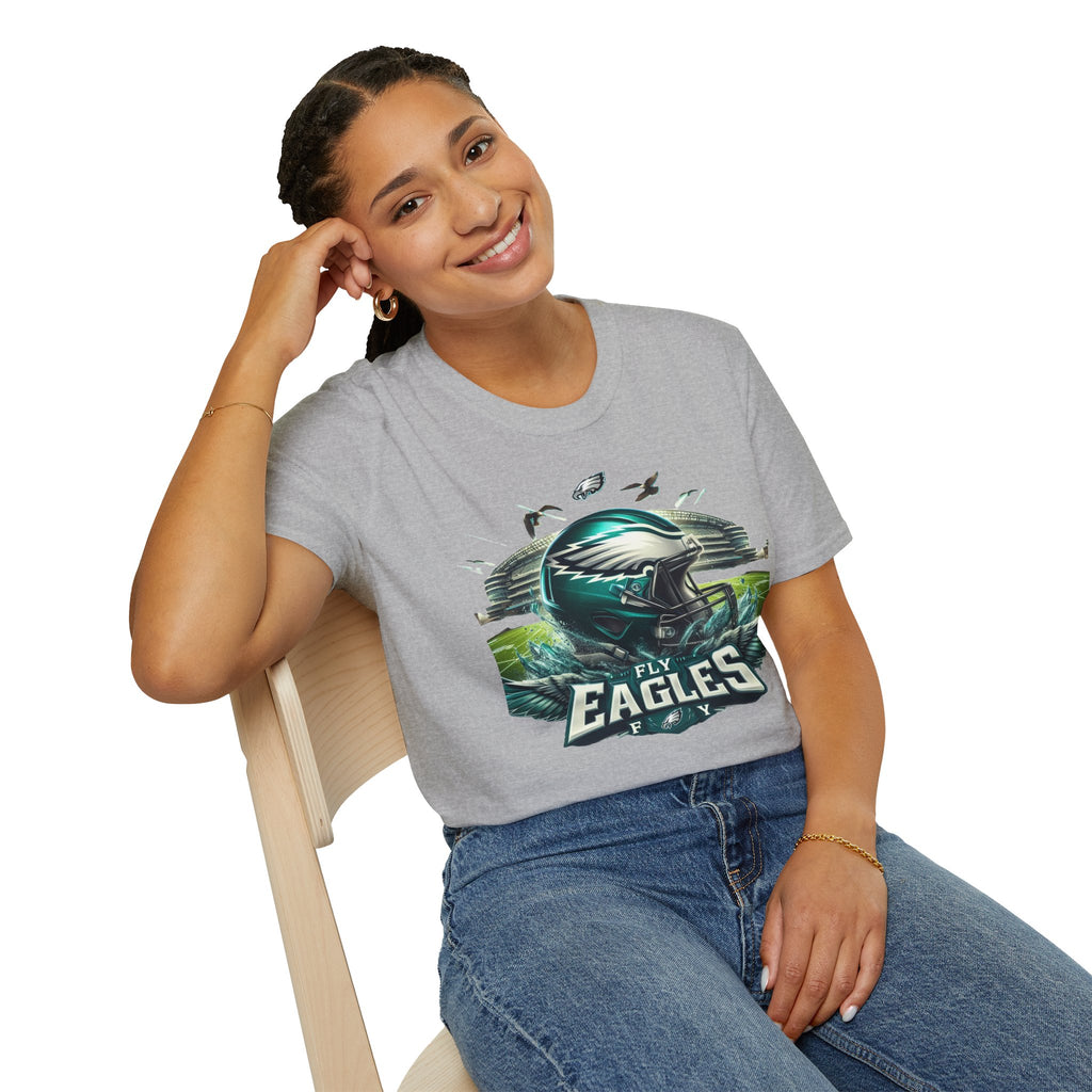 Eagles Football Helmet T‑Shirt — Fly Eagles Pride Game Day Tee