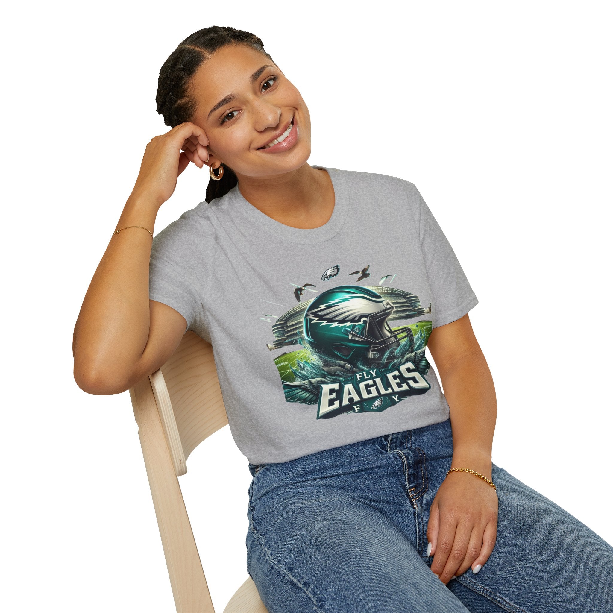 Eagles Football Helmet T‑Shirt — Fly Eagles Pride Game Day Tee