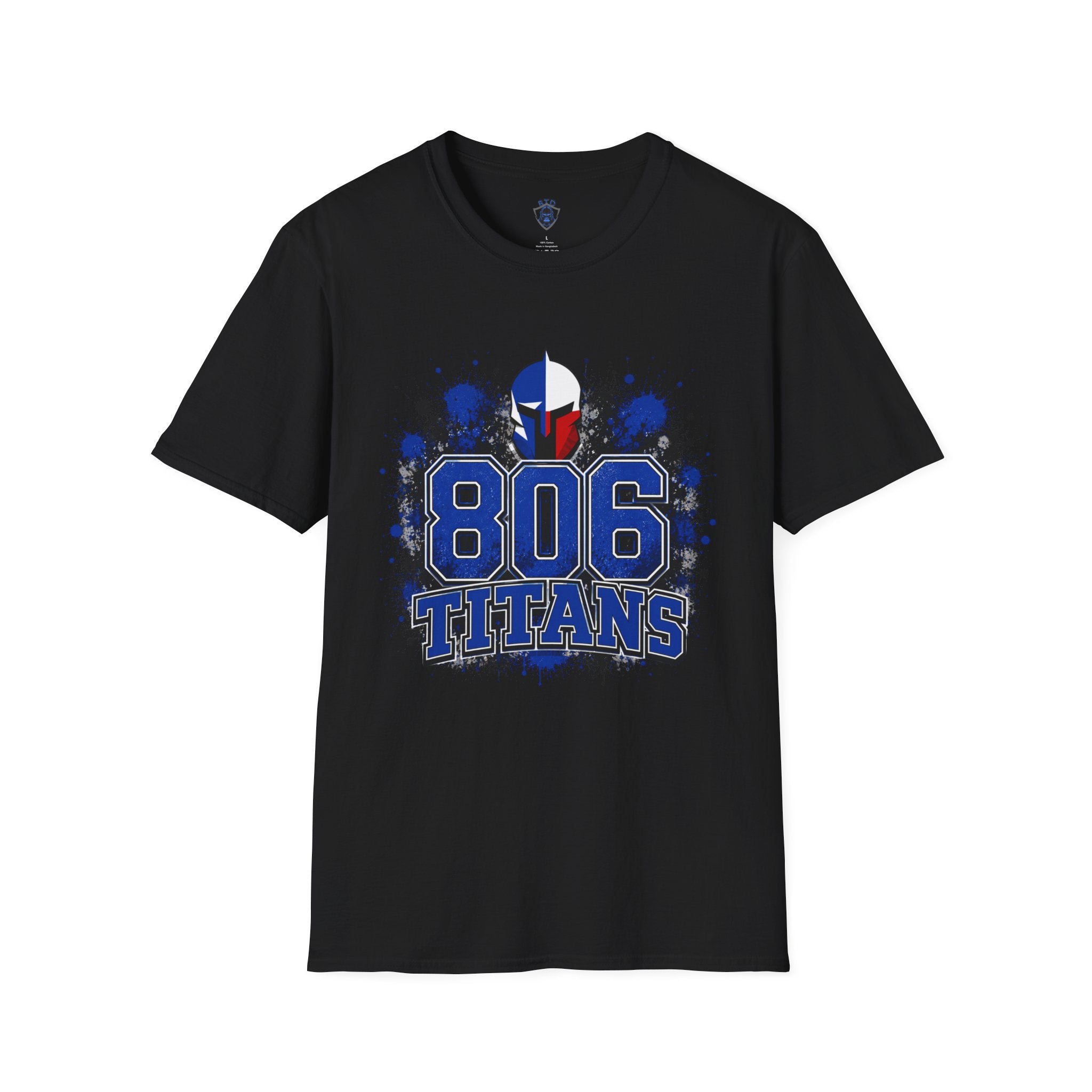 806 Titans T-Shirt — Blue Spartan Helmet Graphic Tee
