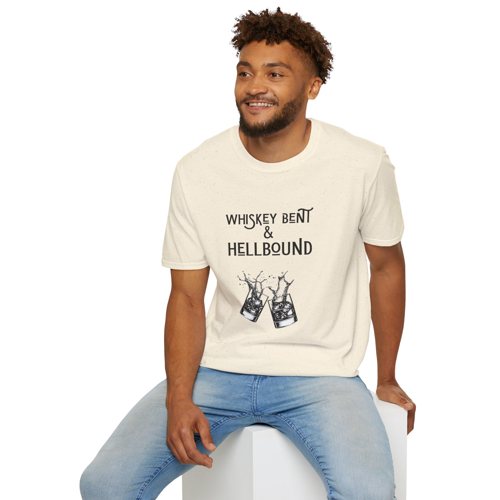 Whiskey Bent & Hellbound T‑Shirt — Vintage Whiskey Fans Rock Tee