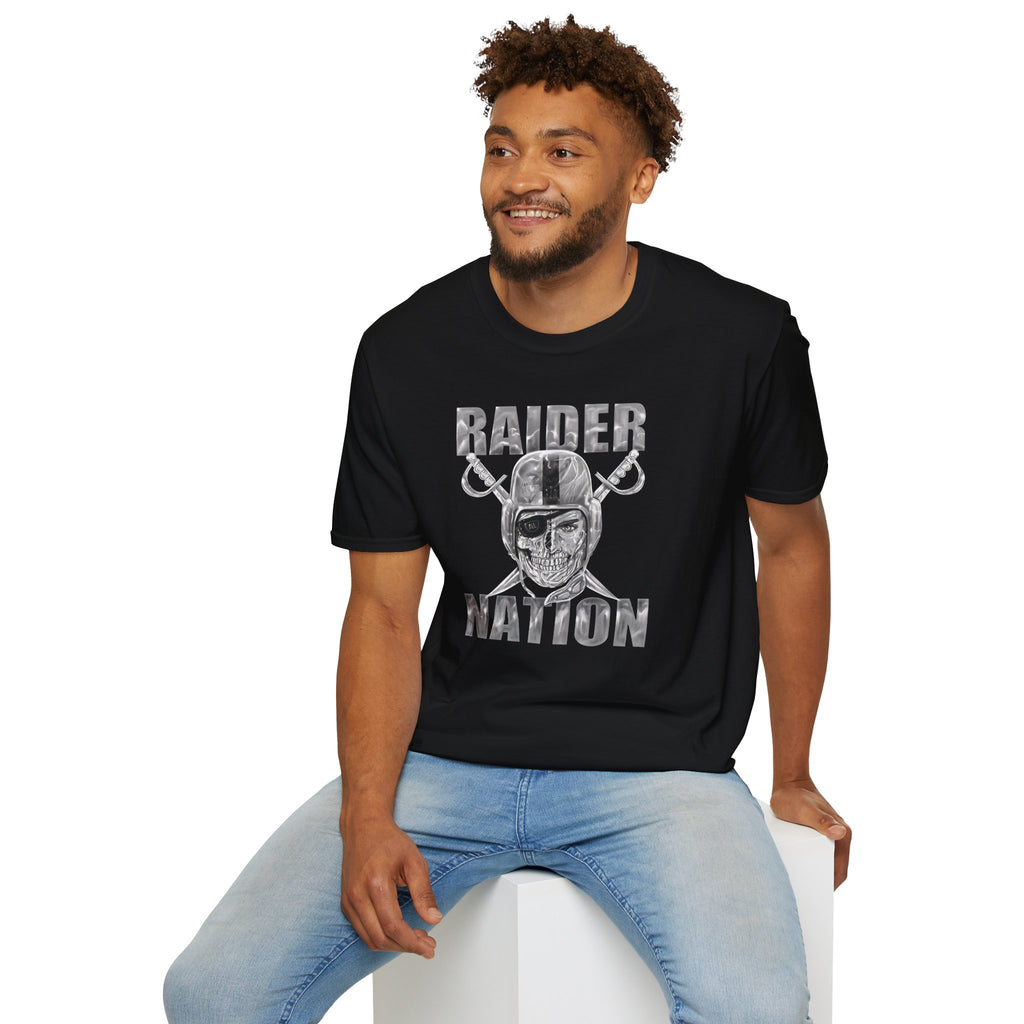 Raider Nation Skull Helmet T-Shirt — Vintage Football Fan Tee