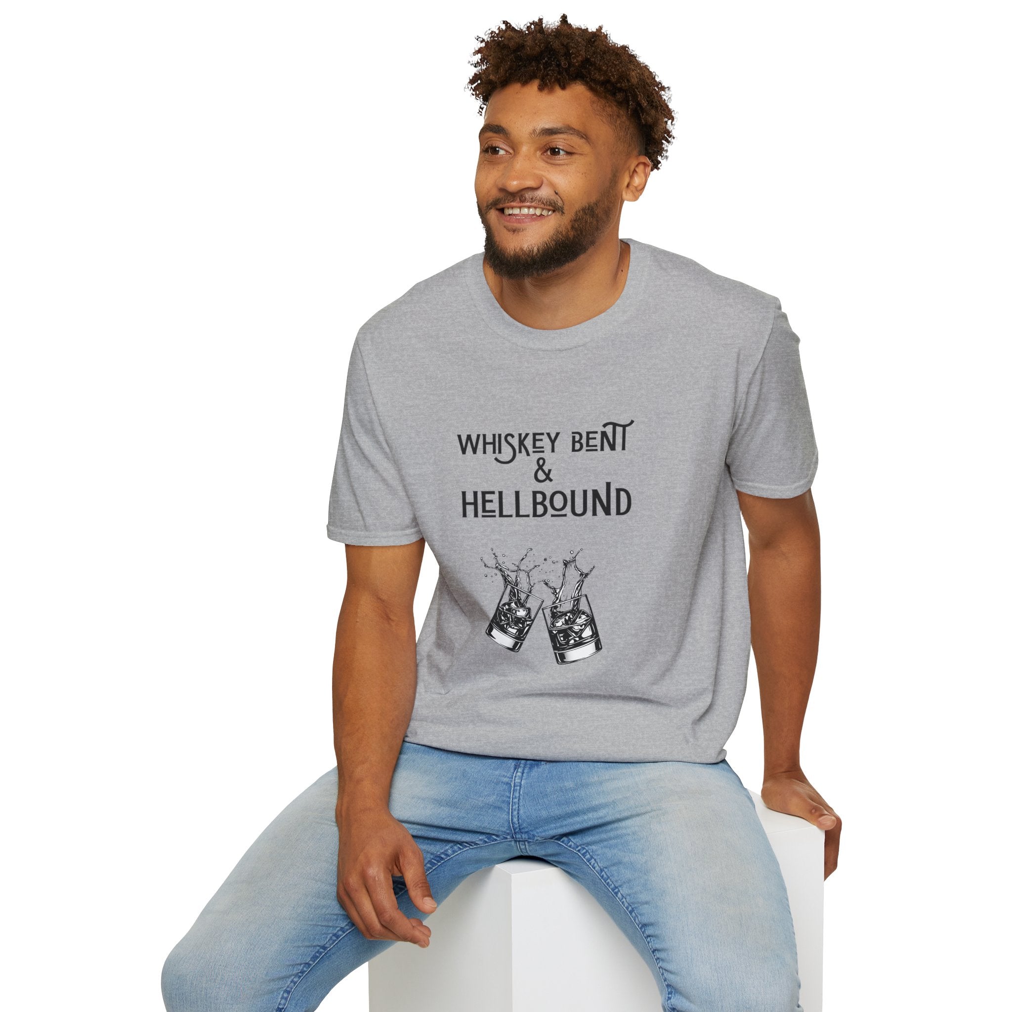 Whiskey Bent & Hellbound T‑Shirt — Vintage Whiskey Fans Rock Tee