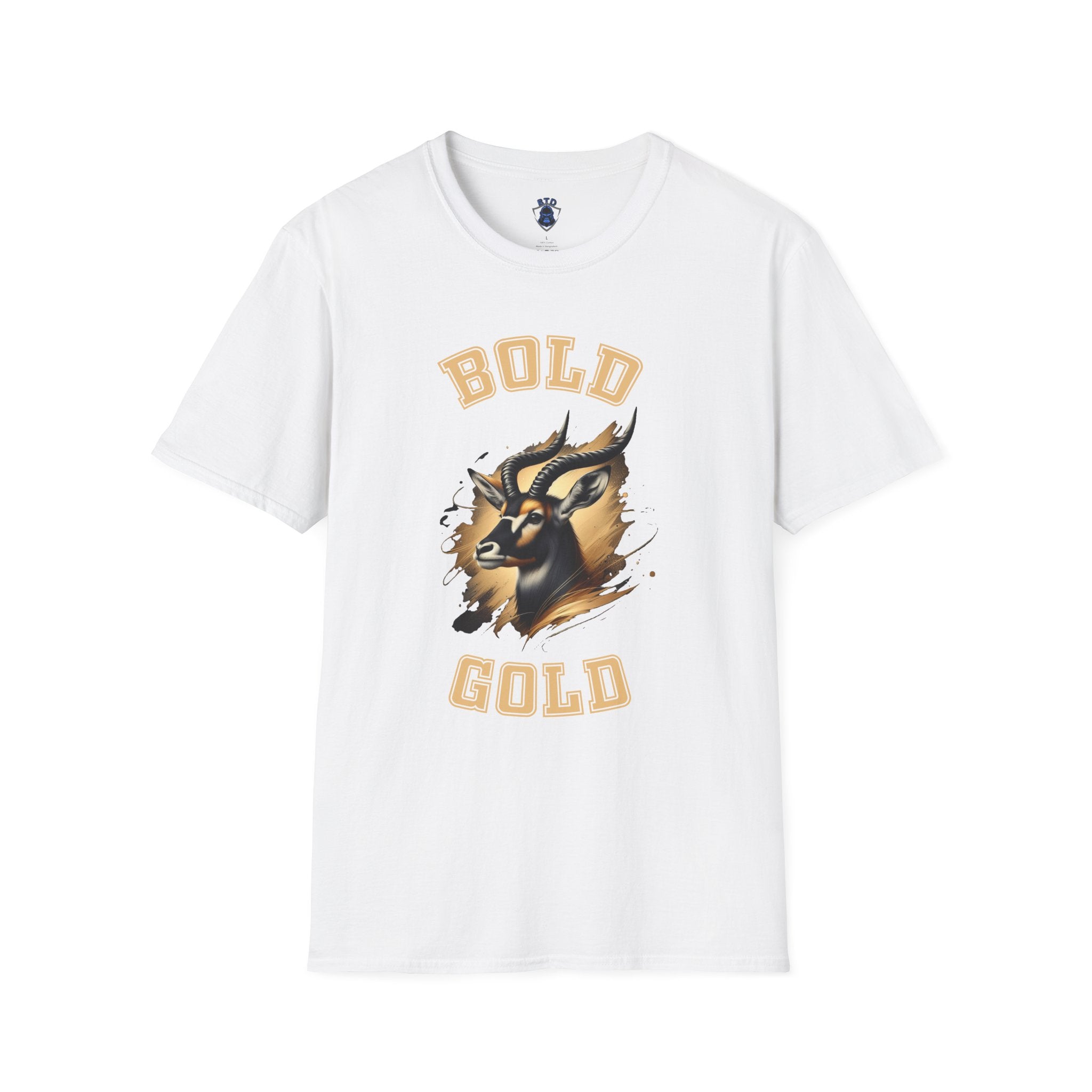 Post / Bold Gold Goat T-Shirt — Vintage Mascot Graphic