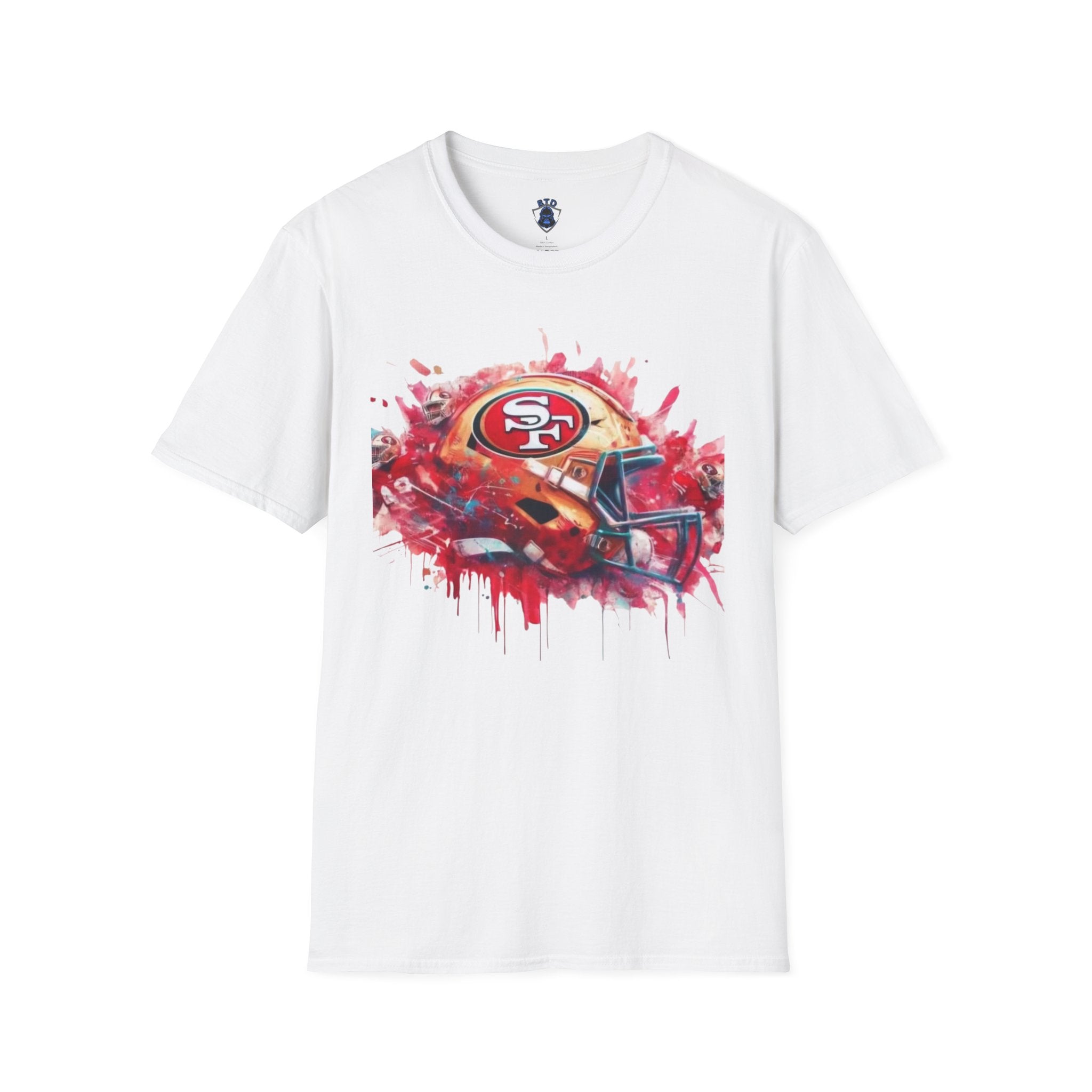 49ers Helmet Watercolor T-Shirt