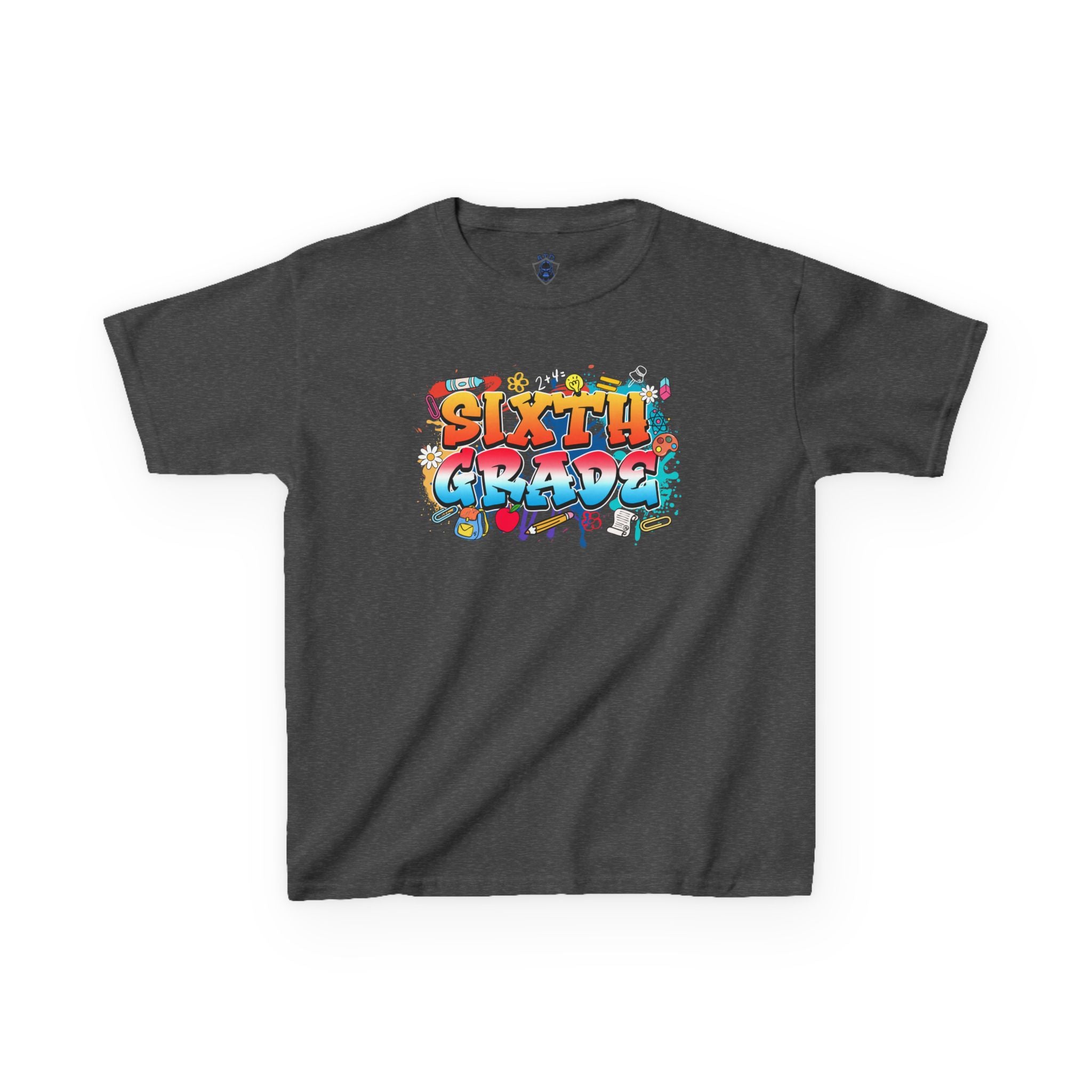 Sixth Grade Kids T‑Shirt — Colorful Graffiti Graduation Tee for Back-to-School & End-of-Year