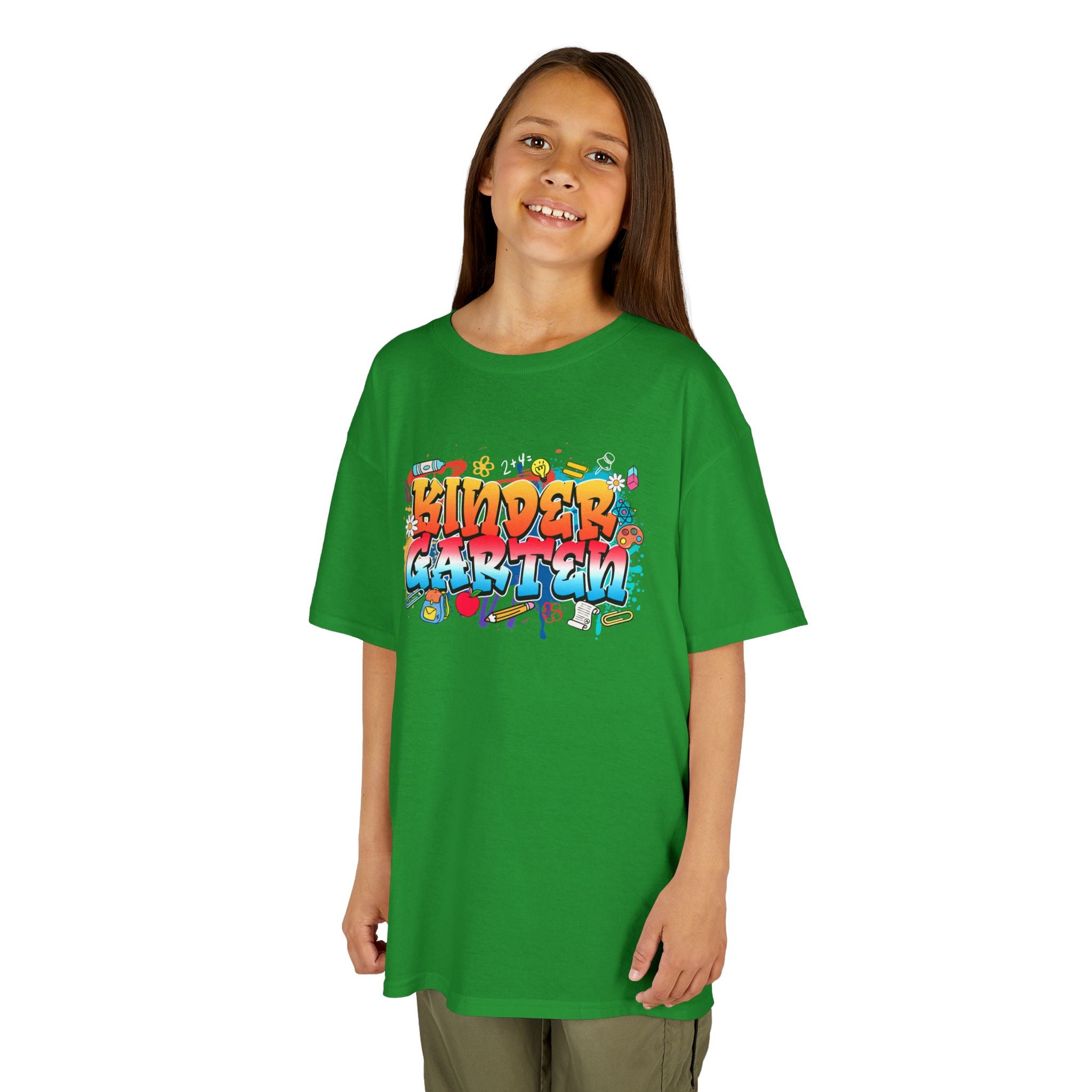 Kinder Garten Kids Tee — Colorful Graffiti "Kinder Garten" Design