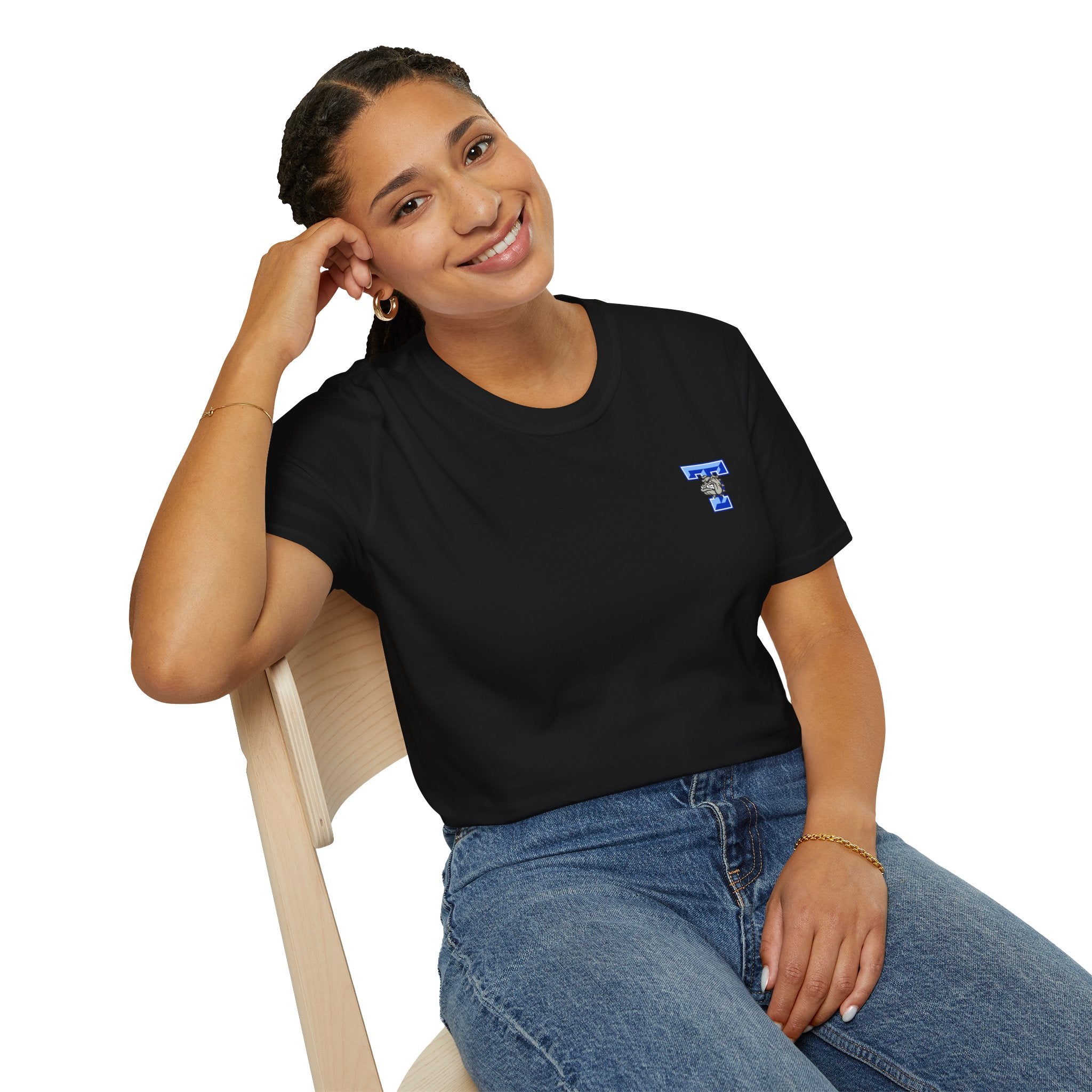 Bulldogs Football T-Shirt — 'Go Dawgs' Helmet Team Tee