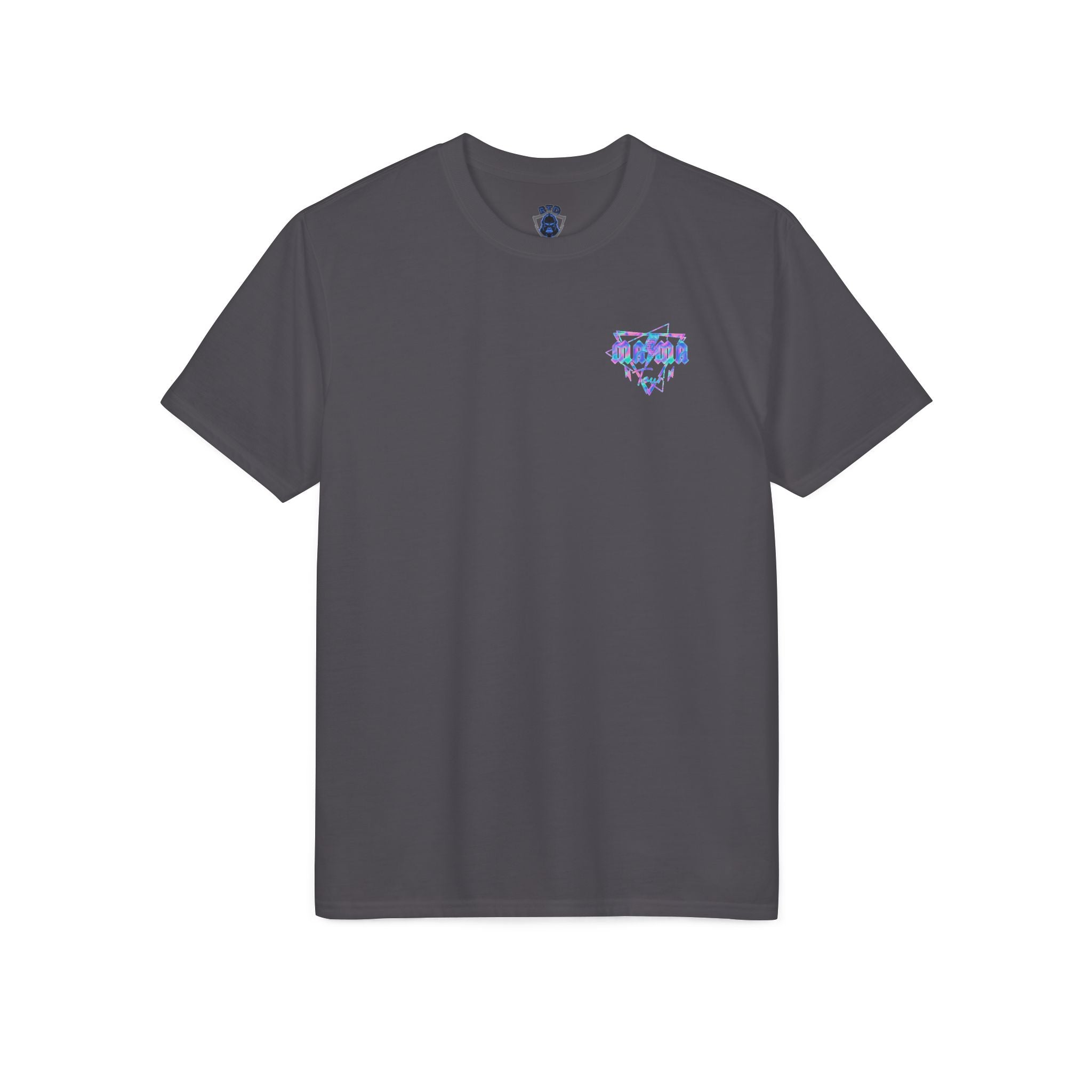 MAMA Performance T‑Shirt — Retro Holographic Graphic Tee (Motivational Lyrics Design)