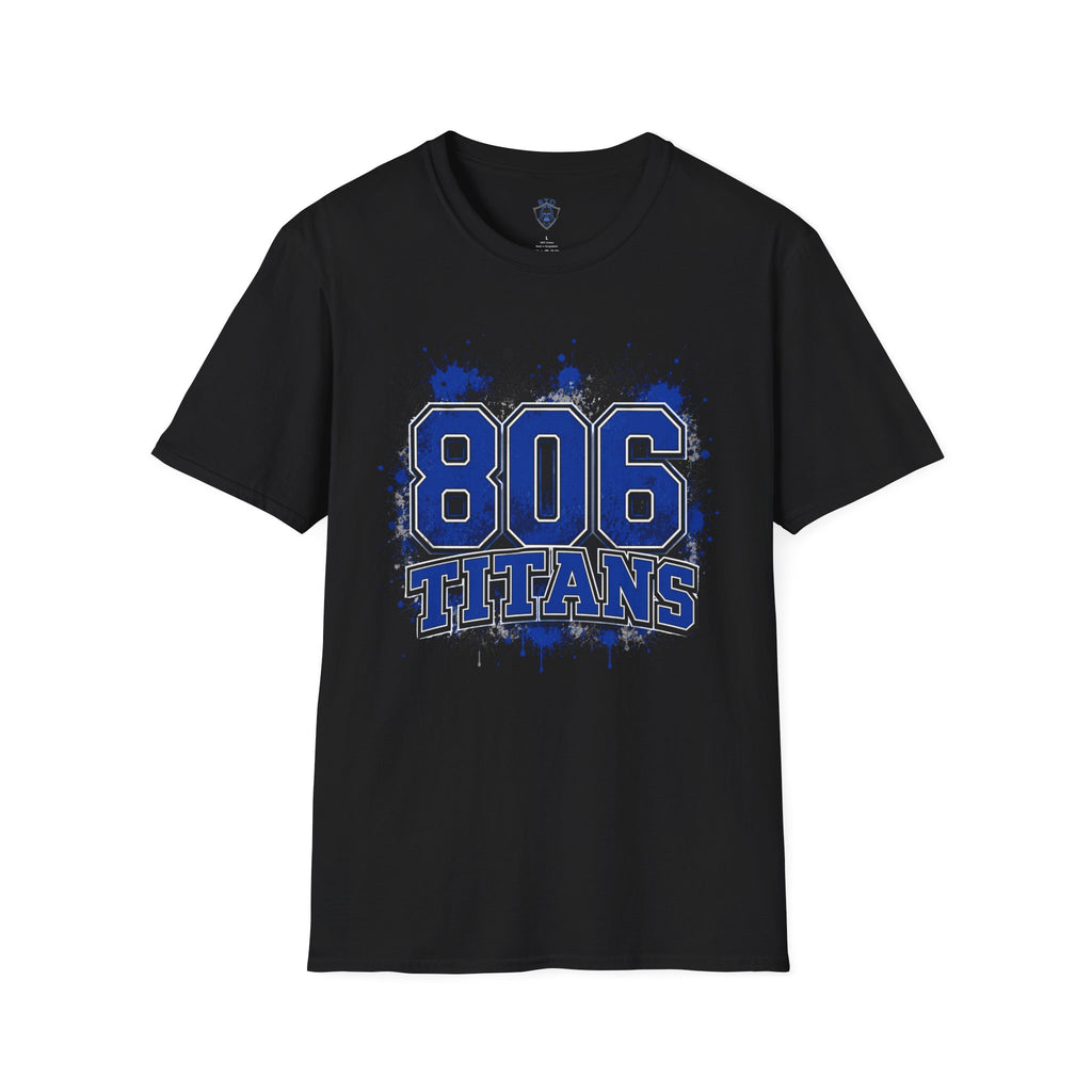 806 Titans Graphic T-Shirt — Blue Splatter Team Tee