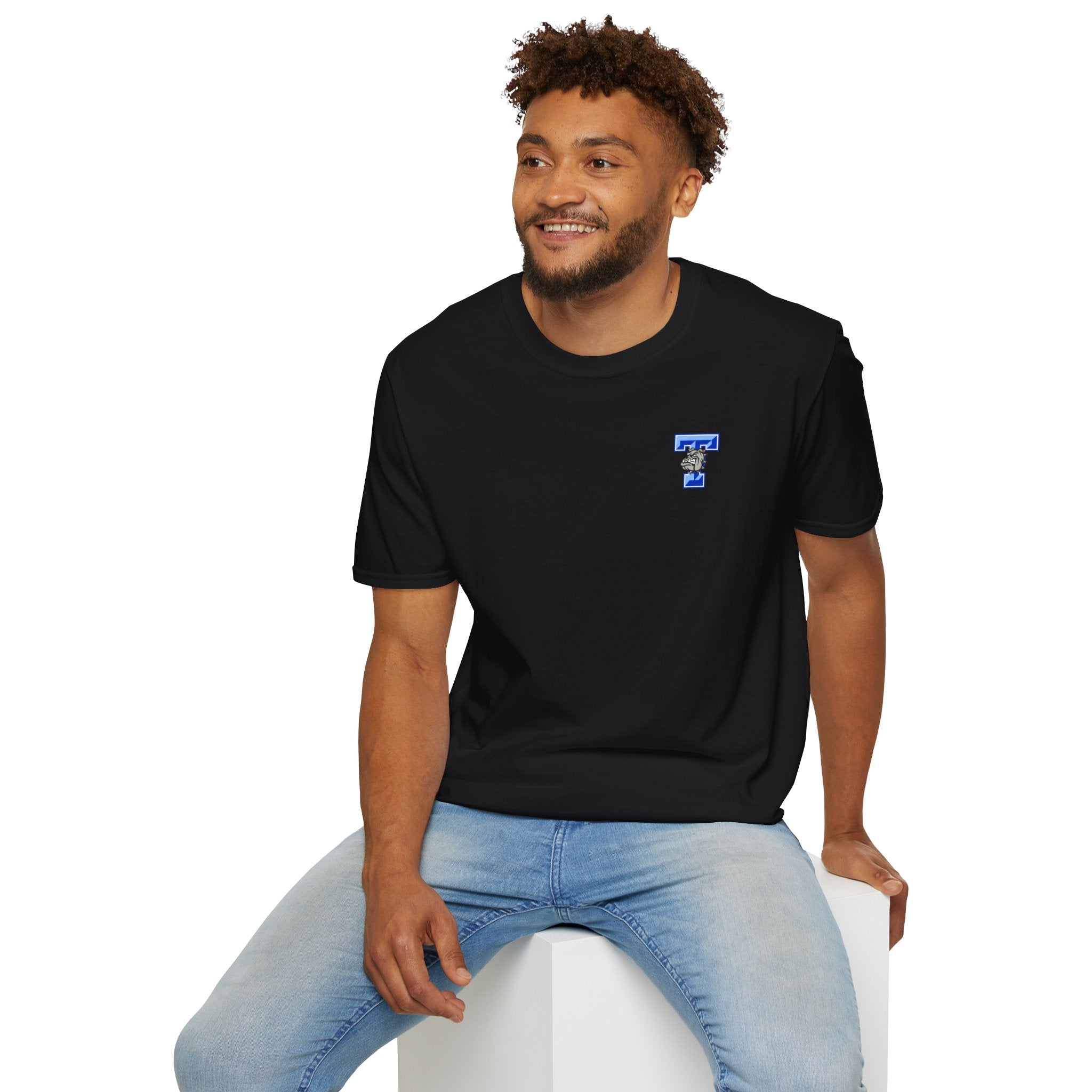 Bulldogs Football T-Shirt — 'Go Dawgs' Helmet Team Tee