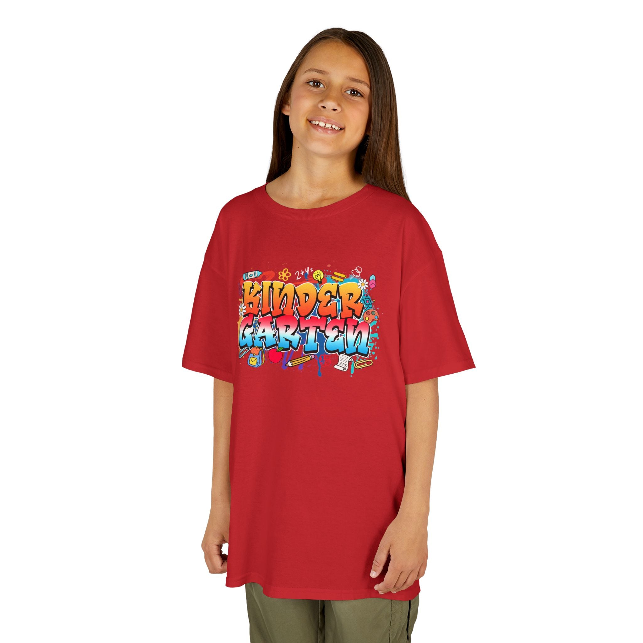 Kinder Garten Kids Tee — Colorful Graffiti "Kinder Garten" Design