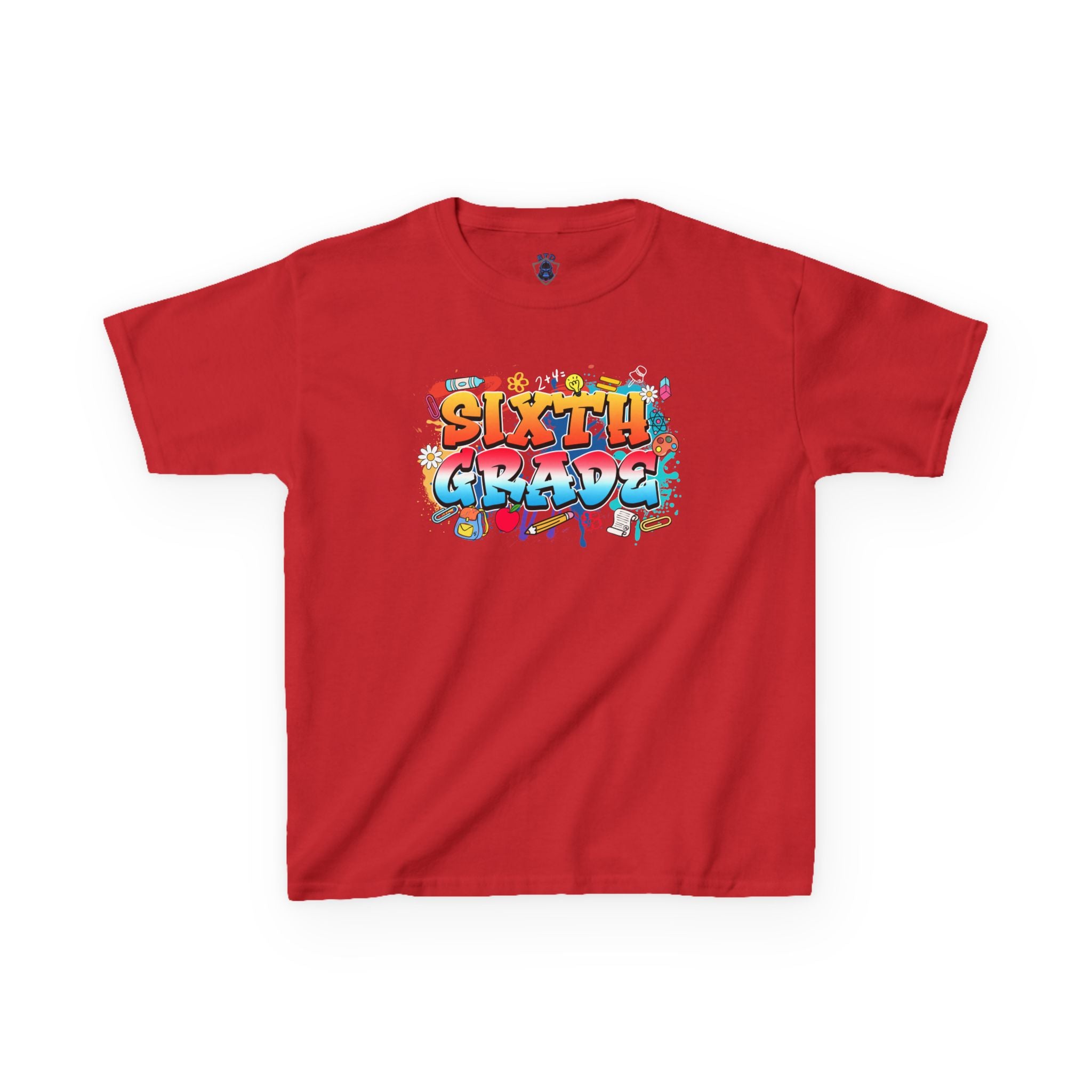 Sixth Grade Kids T‑Shirt — Colorful Graffiti Graduation Tee for Back-to-School & End-of-Year