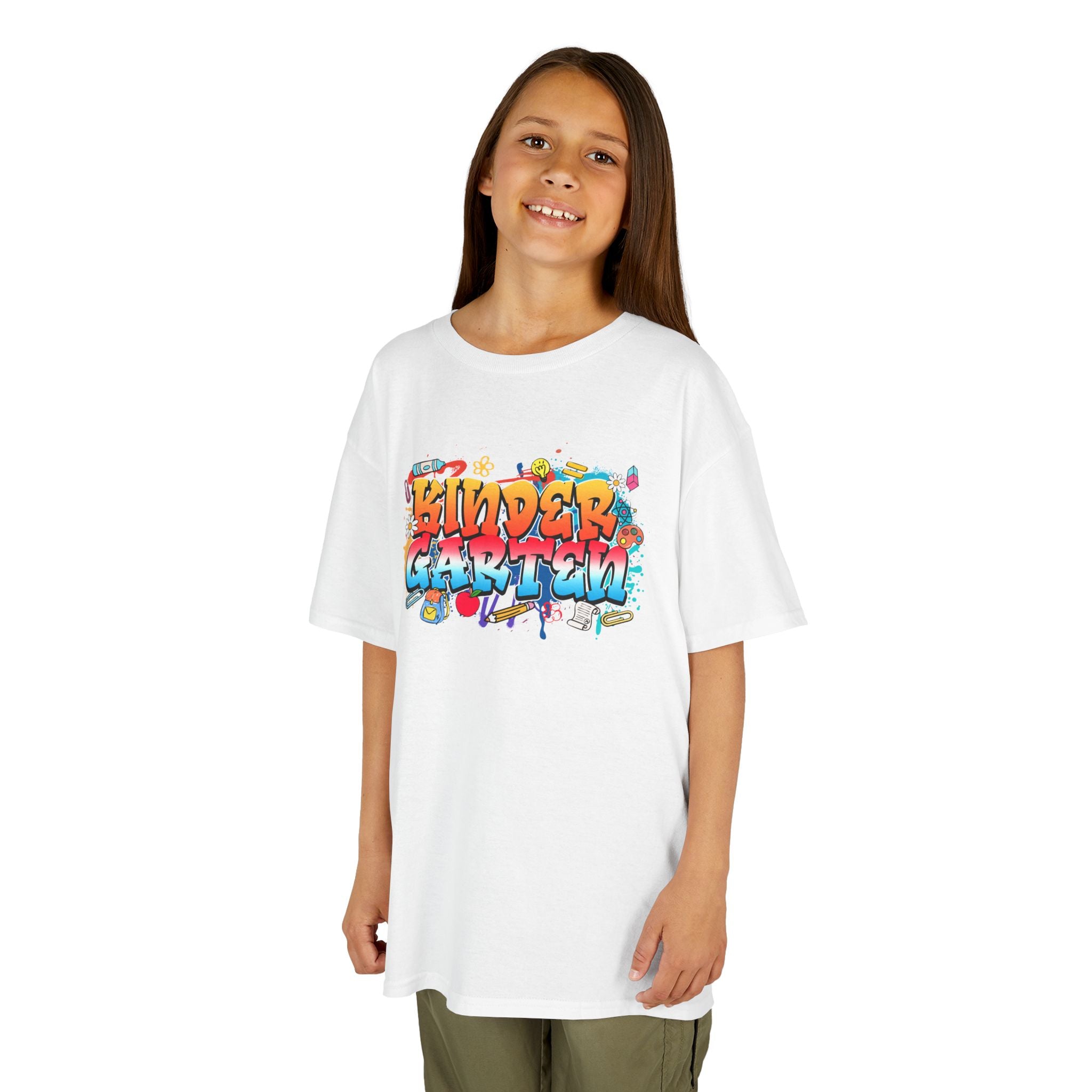Kinder Garten Kids Tee — Colorful Graffiti "Kinder Garten" Design